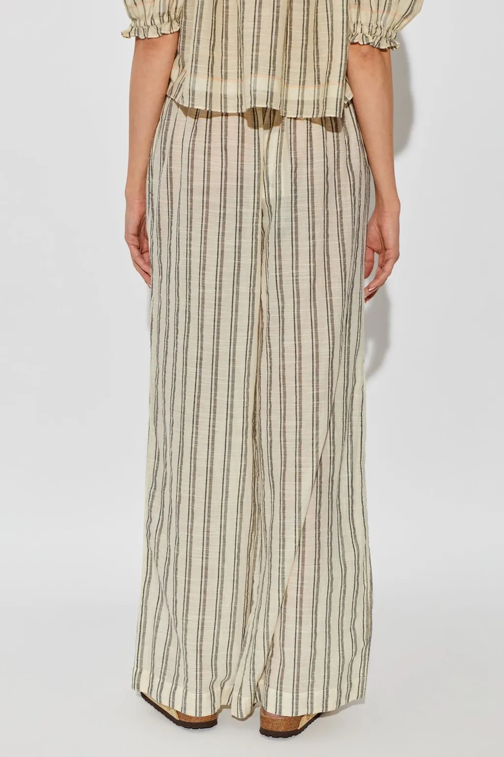 Striped Wide-Leg Pants