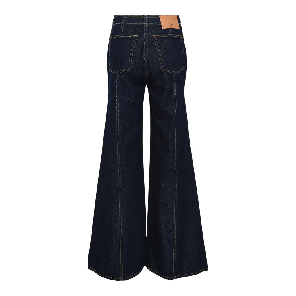 Wide-Leg Denim Jeans