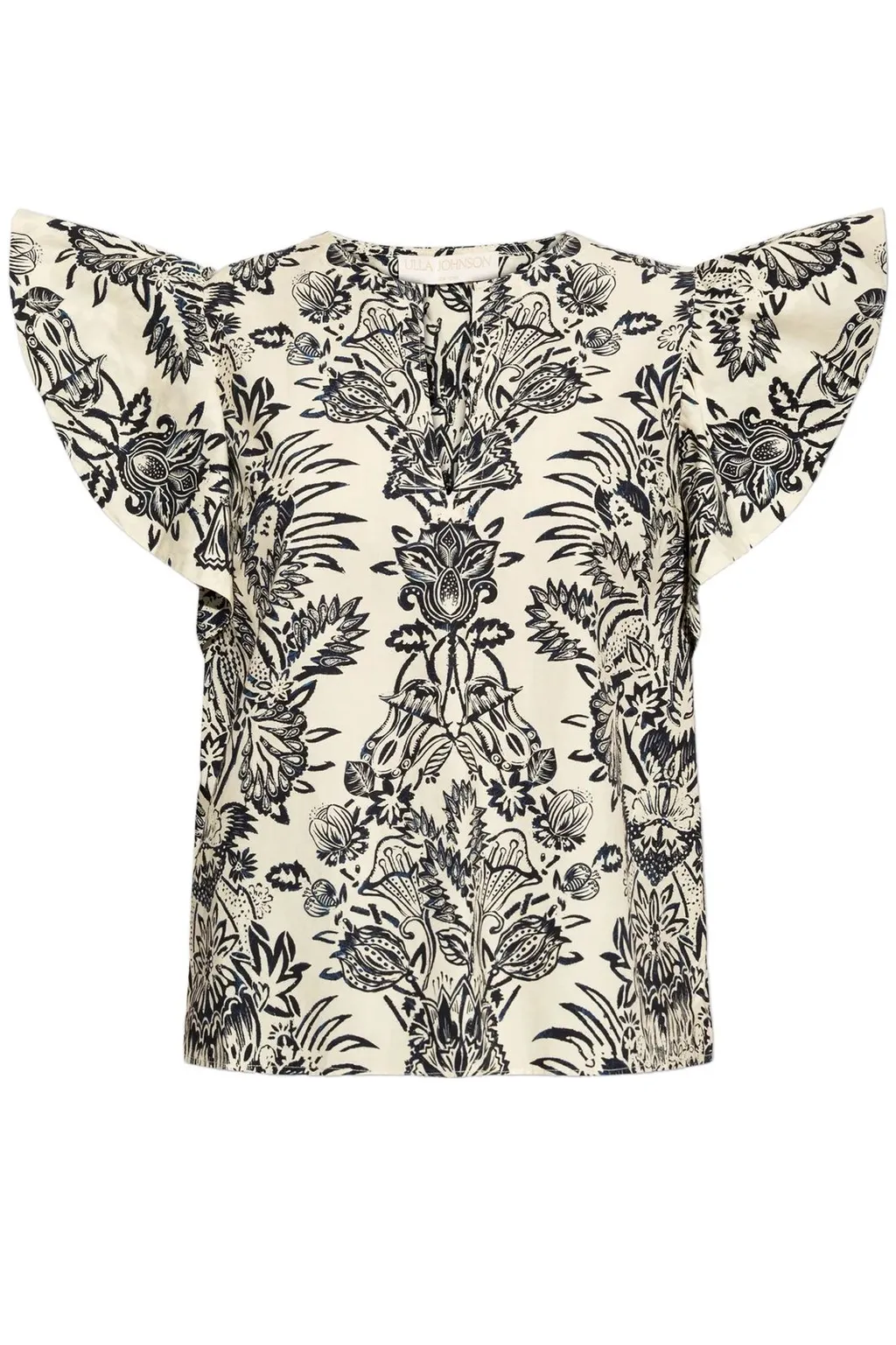 Ruffled Floral Print Top