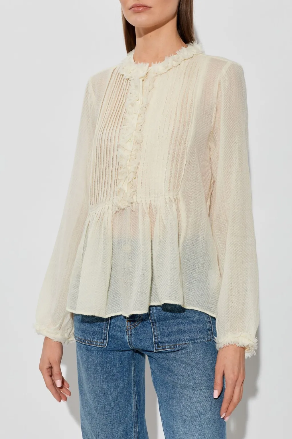 Ruffle Trim Blouse