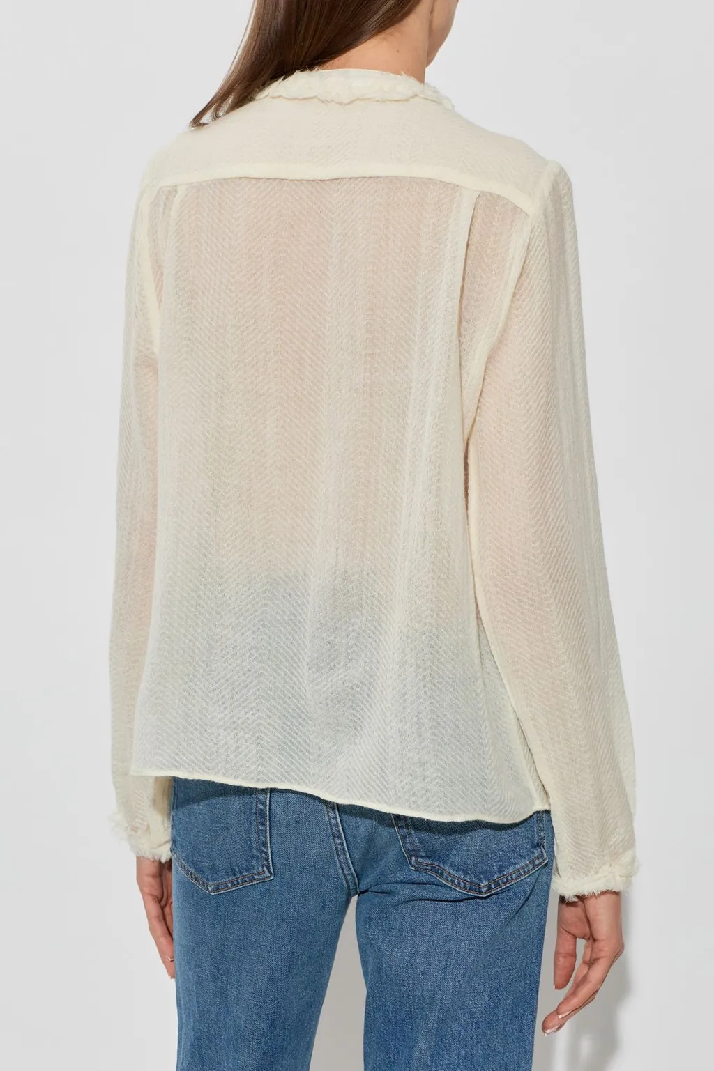 Ruffle Trim Blouse