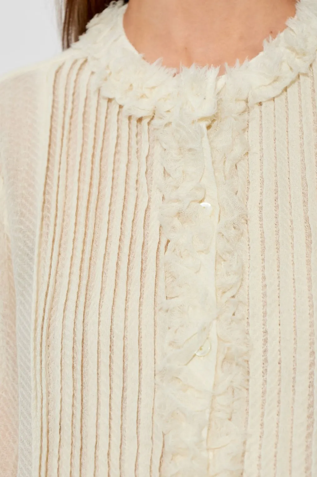 Ruffle Trim Blouse