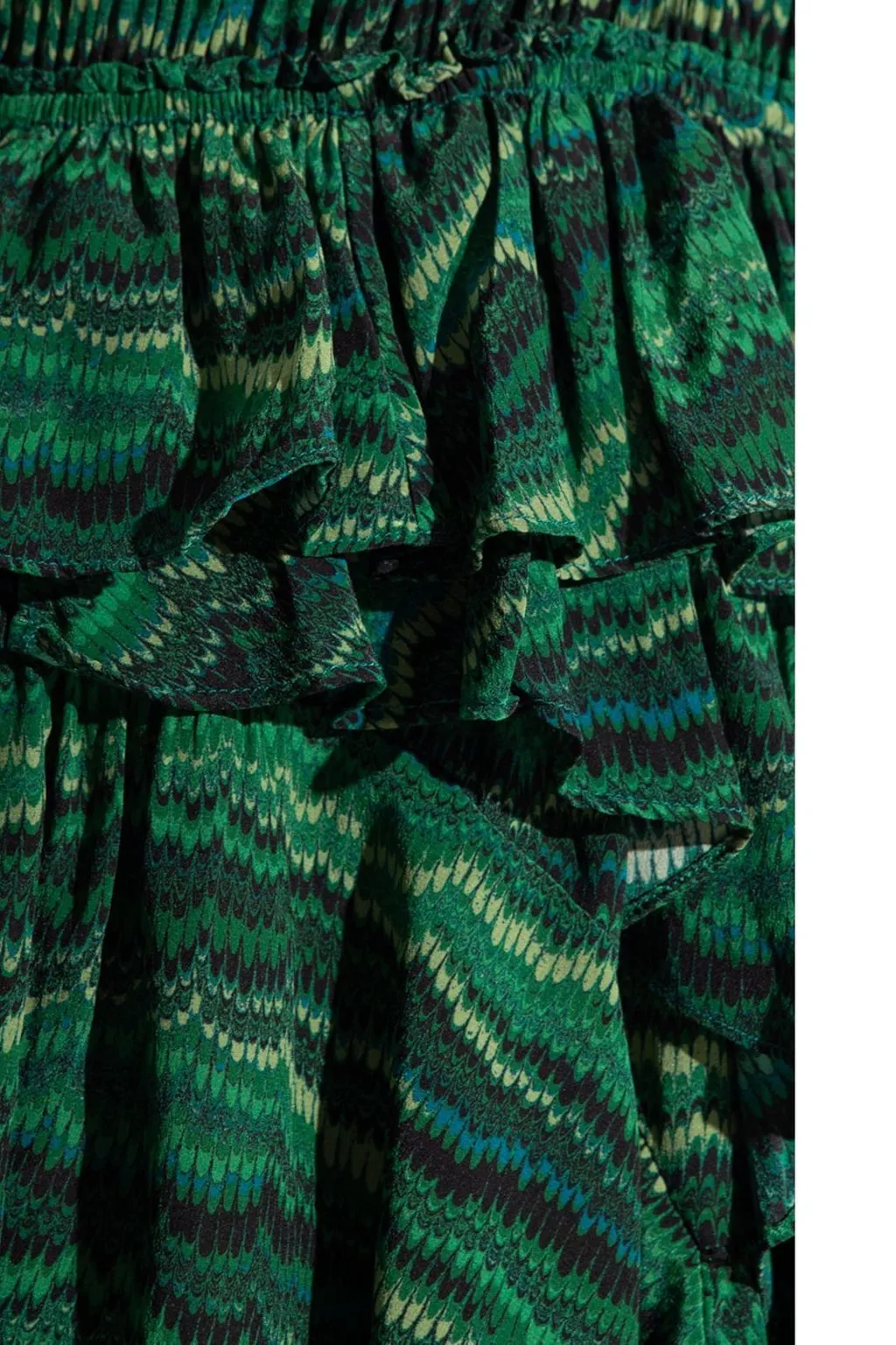 Ruffled Cold-Shoulder Mini Dress