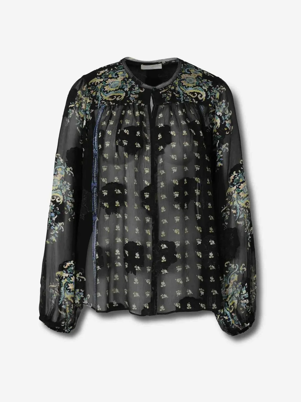Printed Sheer Blouse