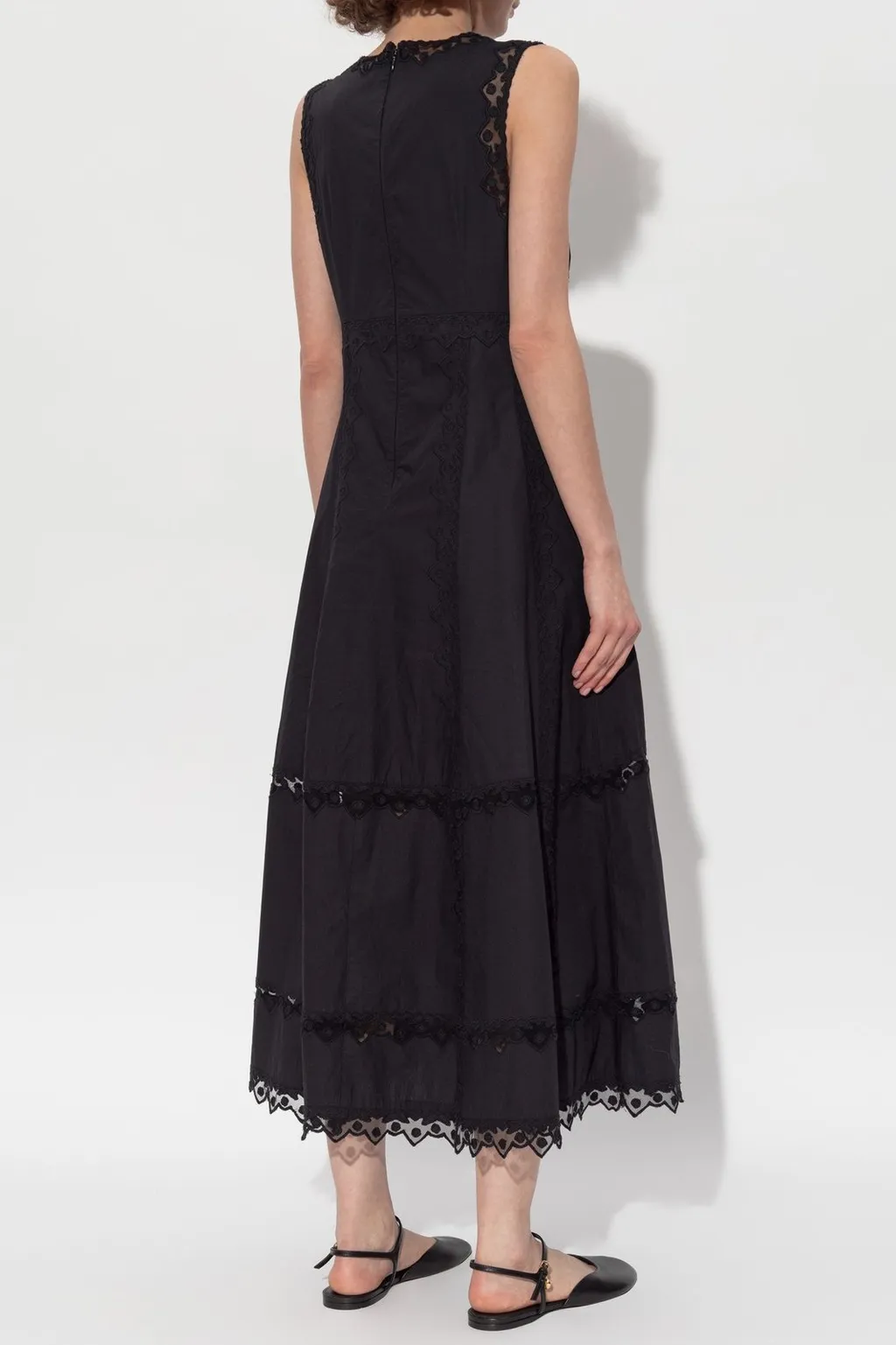 Midi Dress With Lace Trim