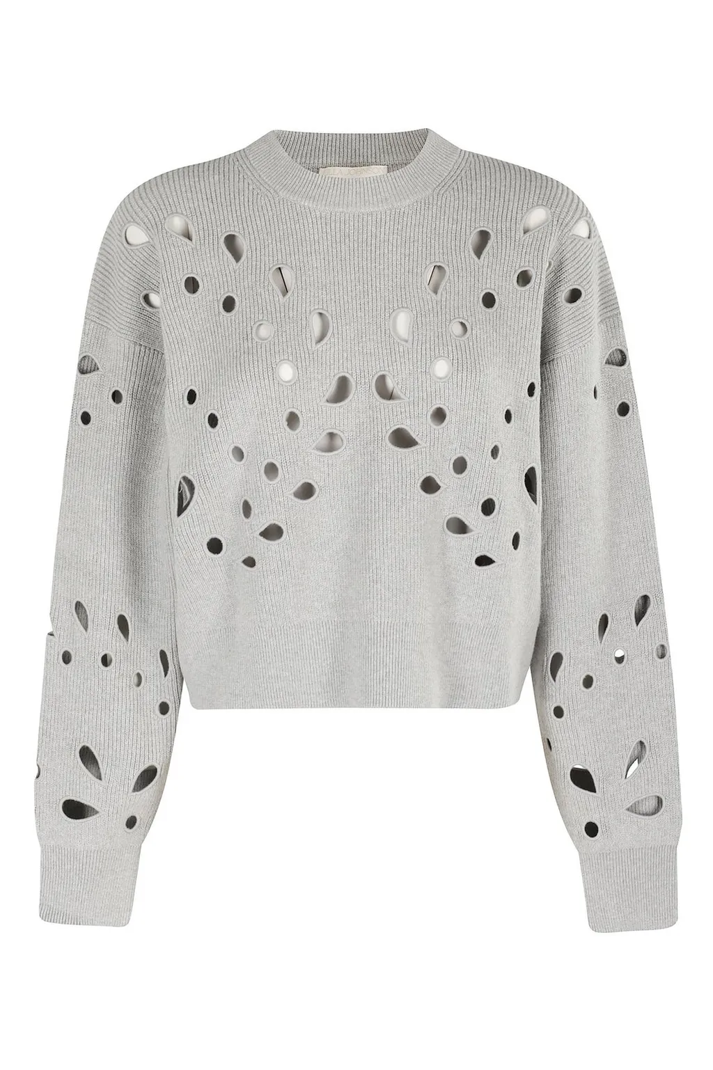 Cropped Sweater With Cut-Outs