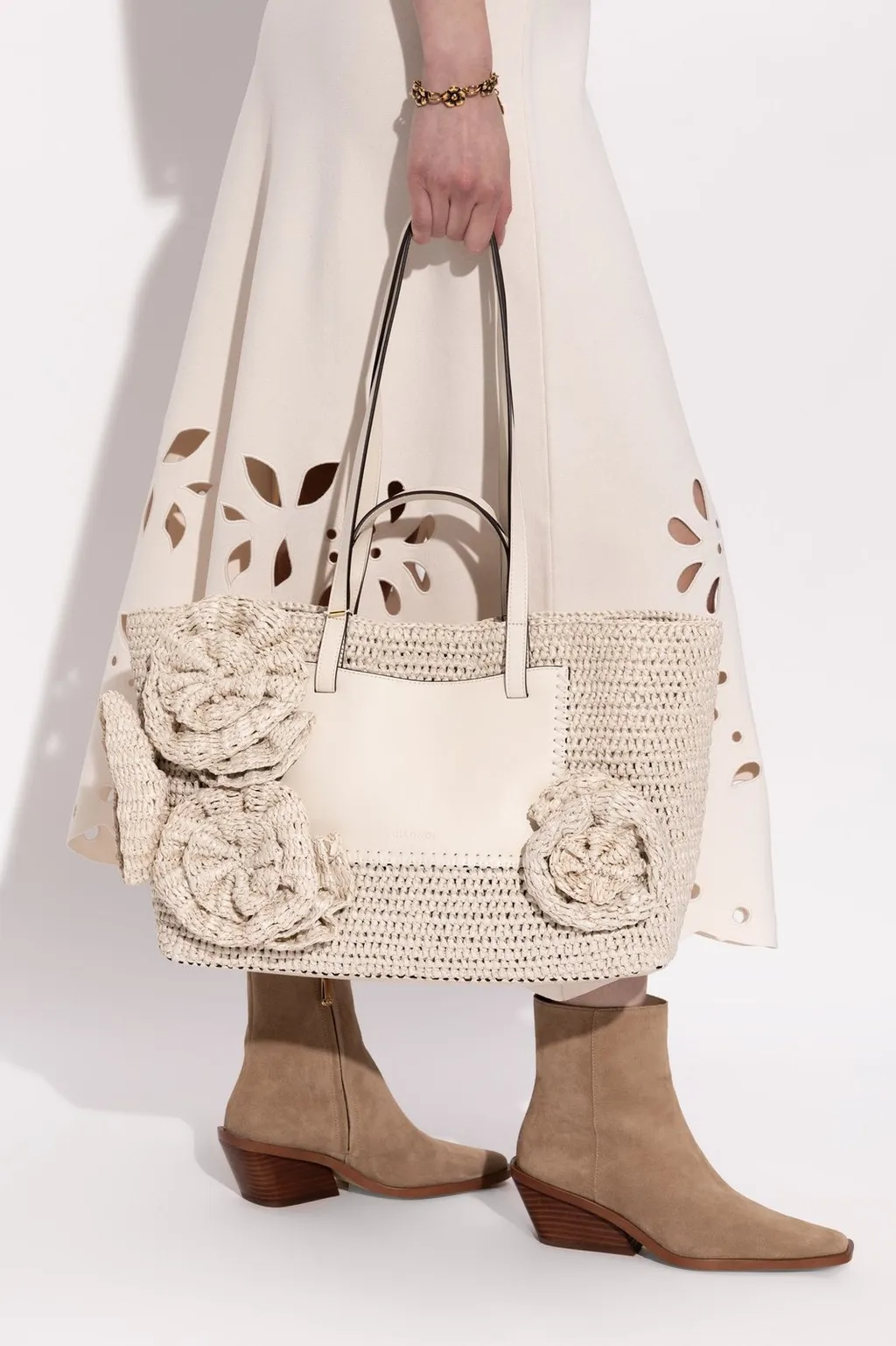 Tote Bag With Floral AppliquÉS