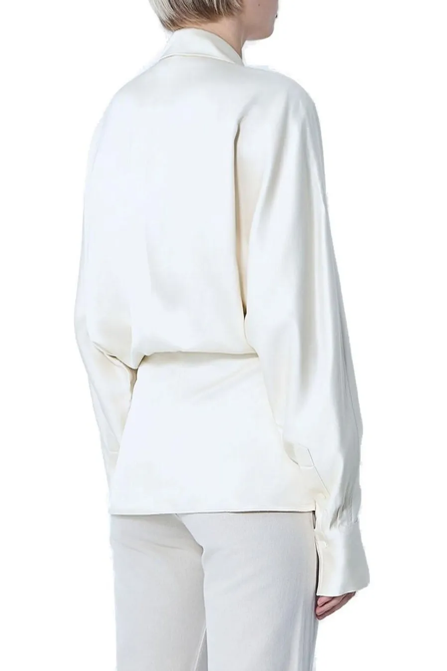 Asymmetric Wrap Blouse