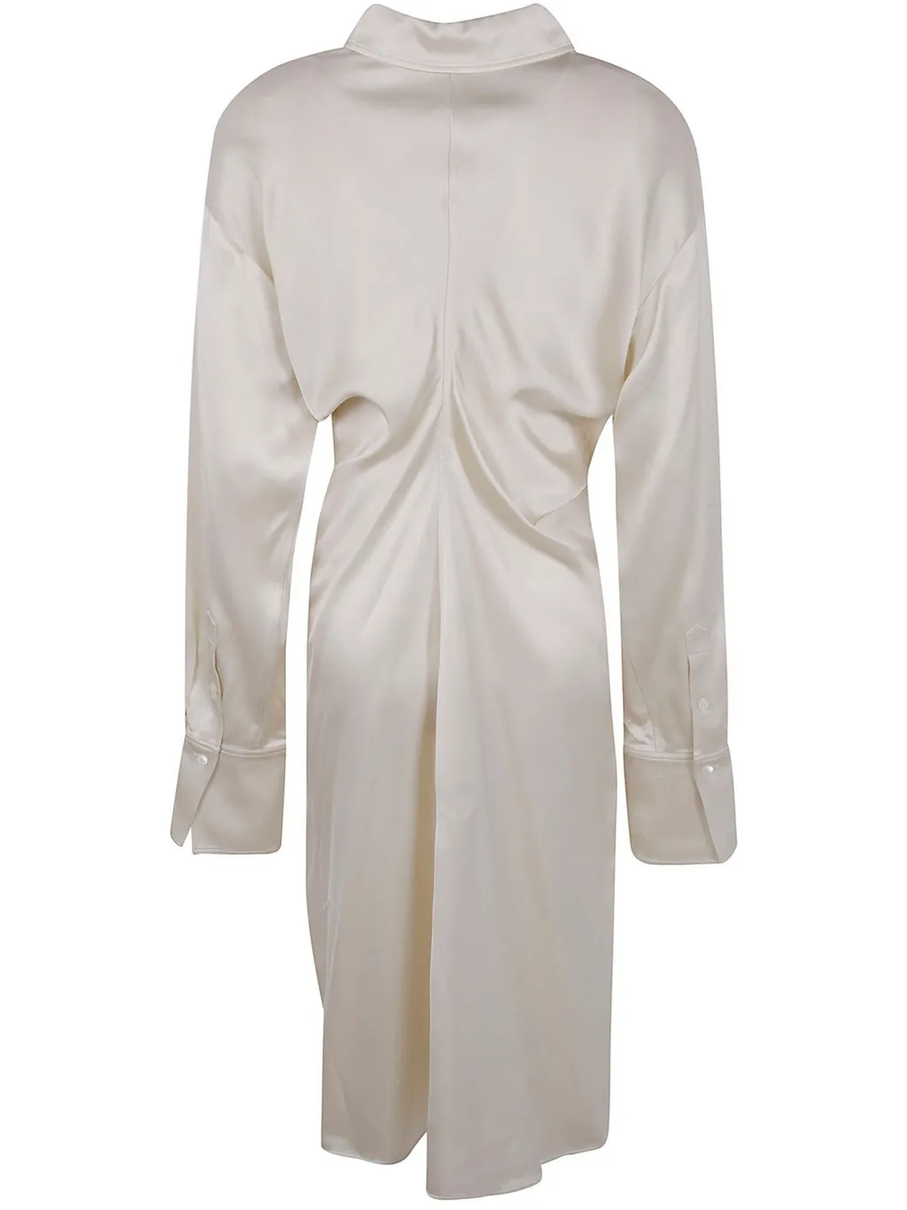 Satin Shirt Dress