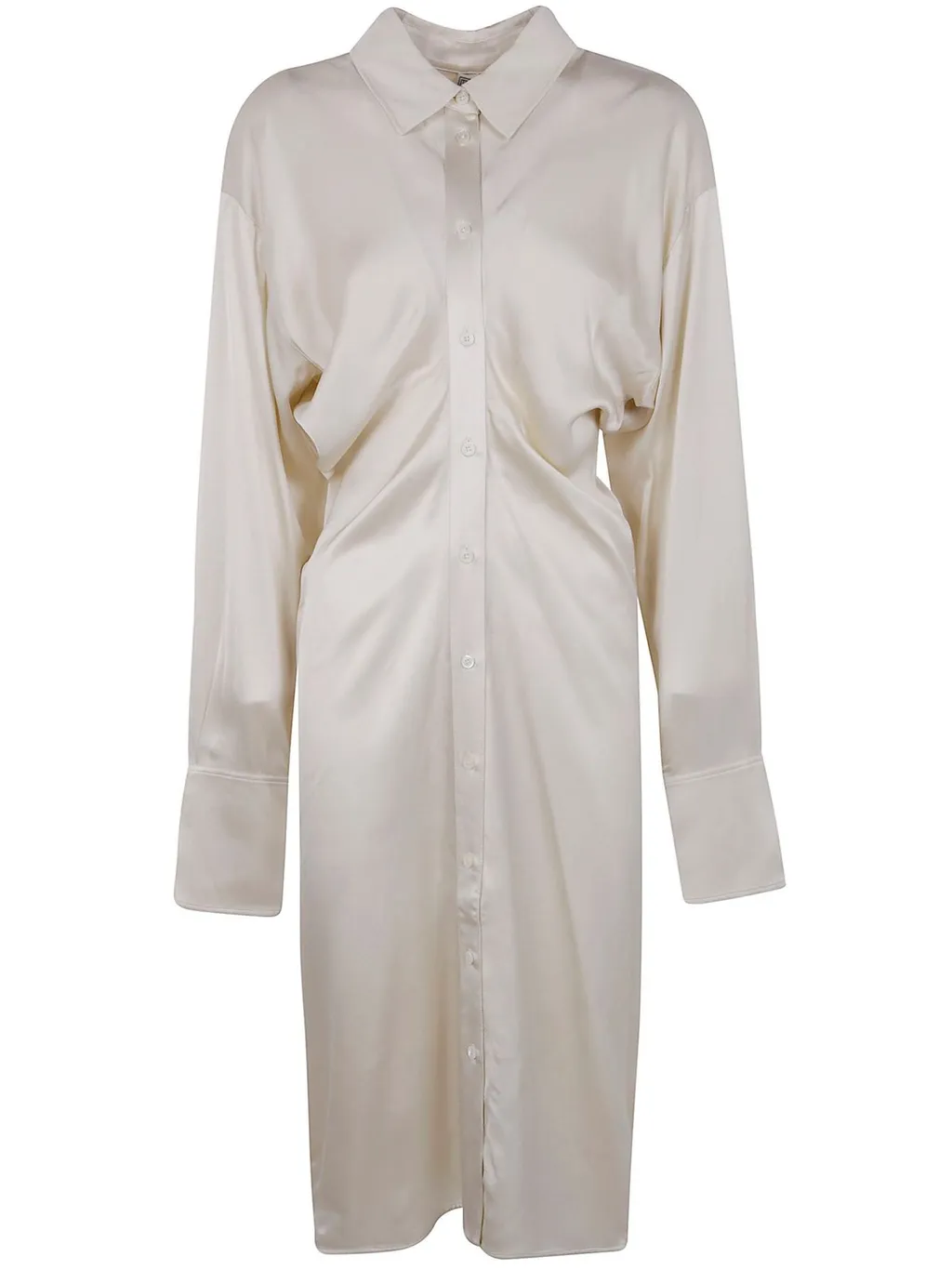 Satin Shirt Dress