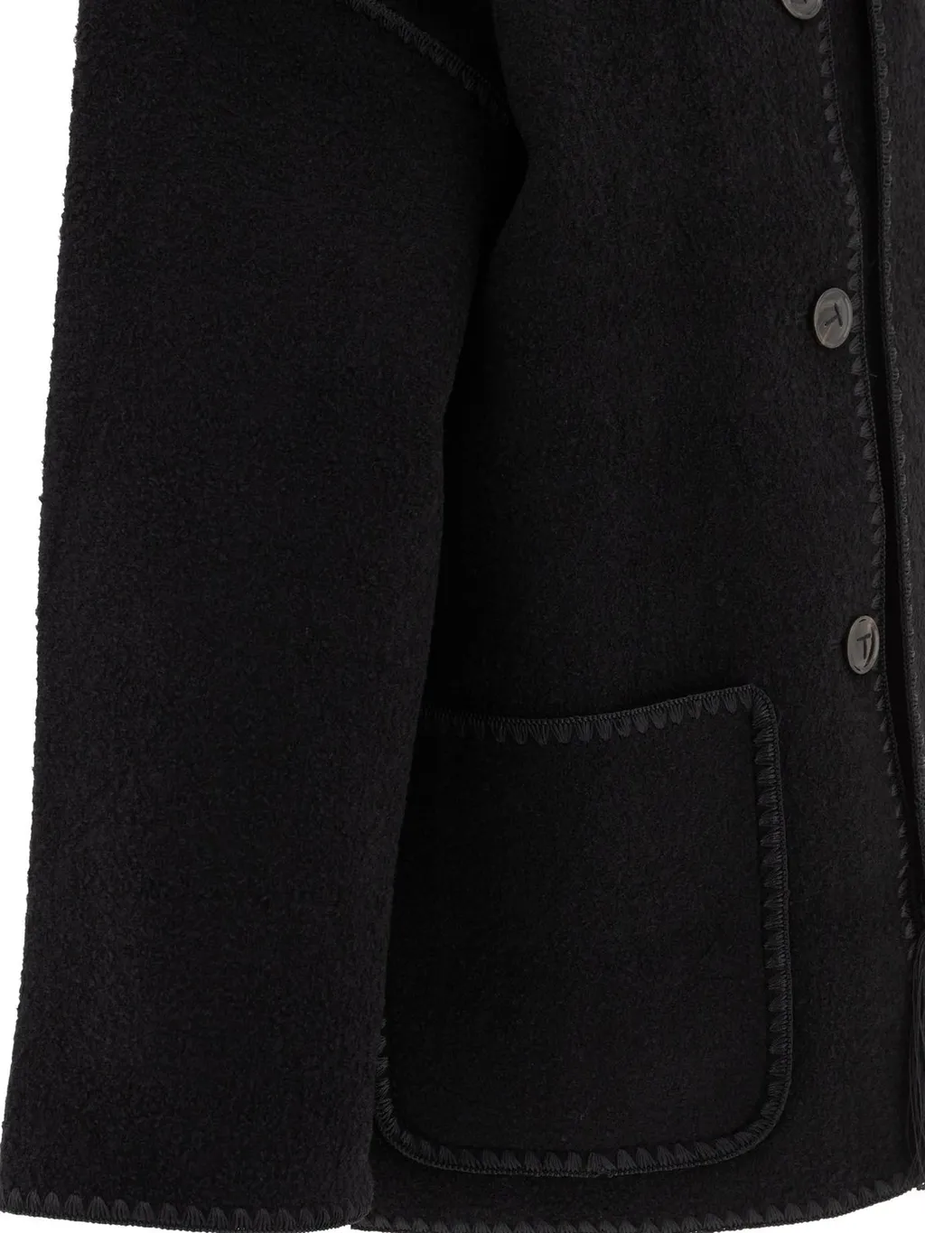 Wool Coat With Scarf