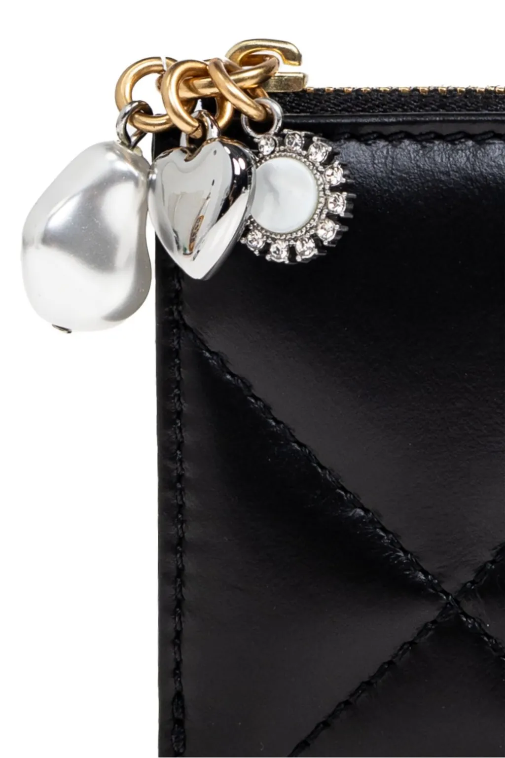 Quilted Card Case With Charms