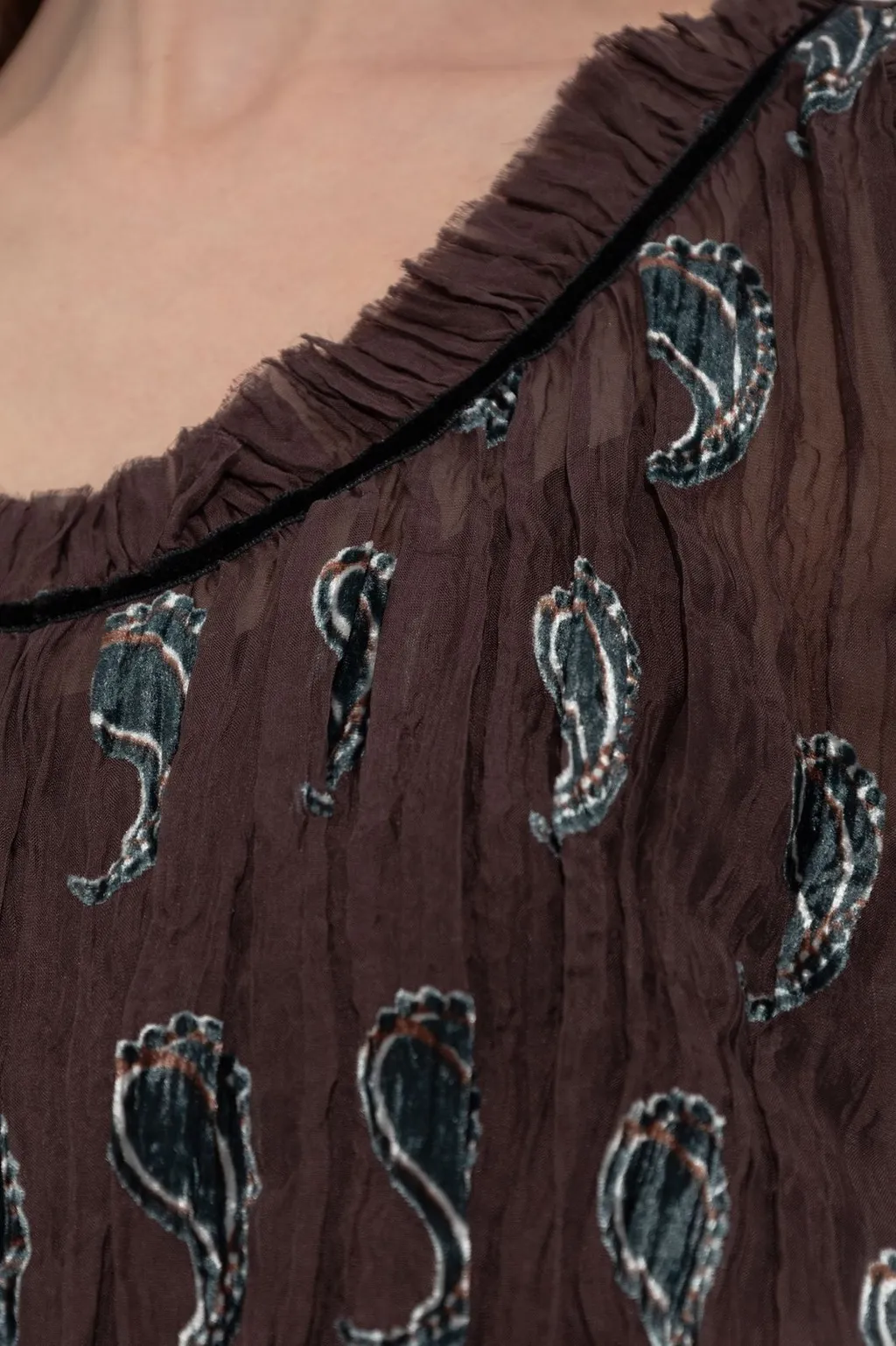 Paisley Print Maxi Dress