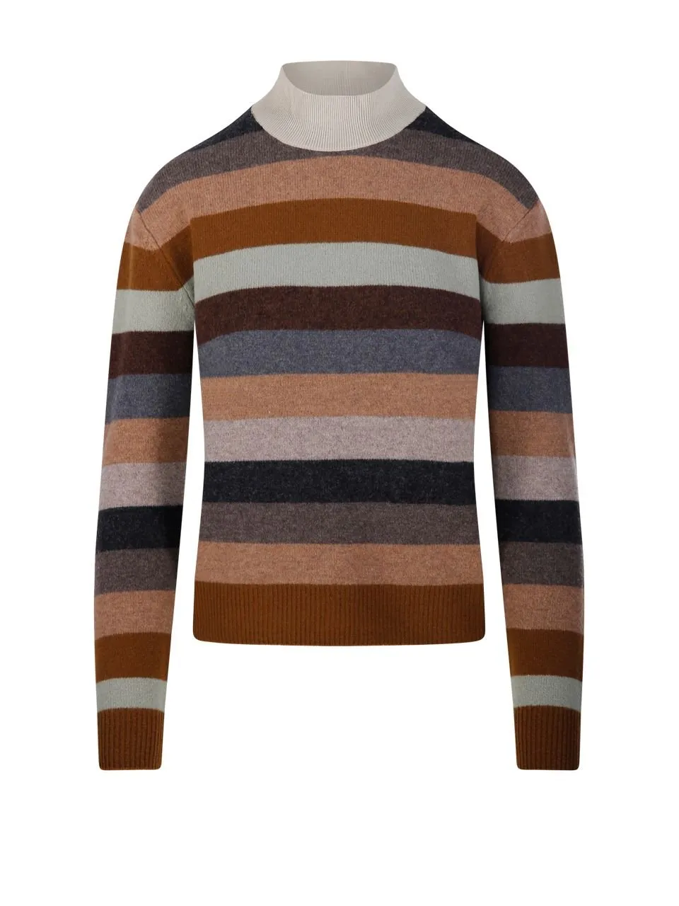 Striped Mock Neck Sweater
