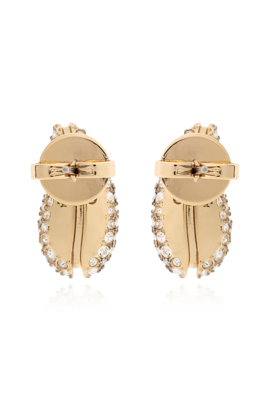 Crystal-Embellished Hoop Earrings