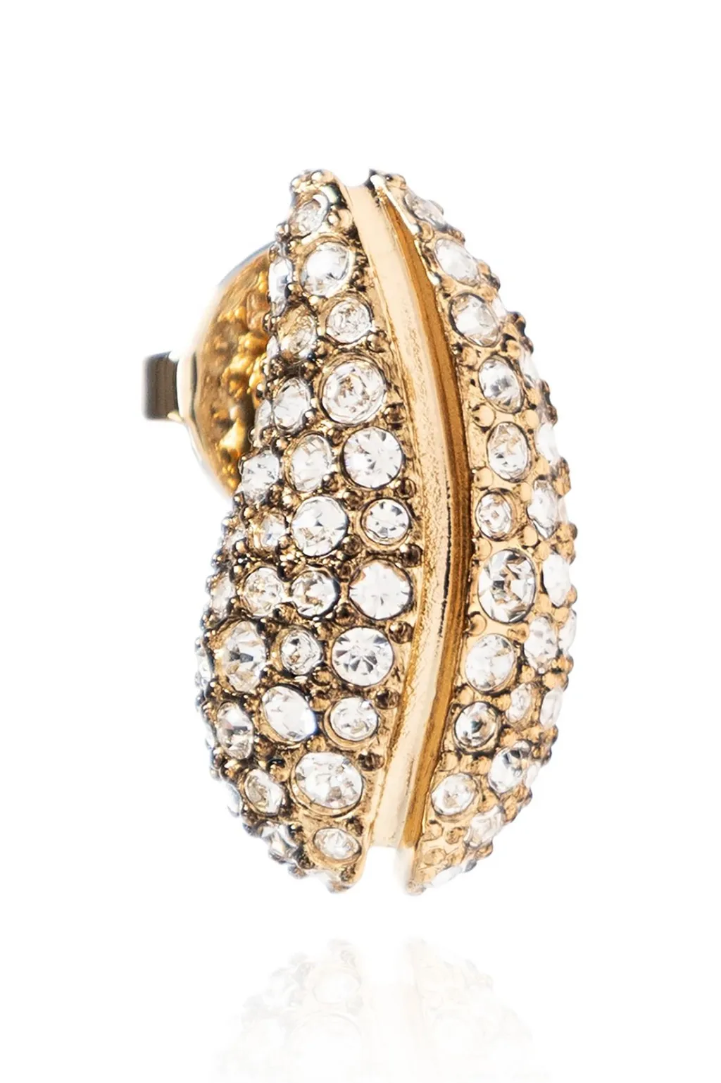 Crystal-Embellished Hoop Earrings