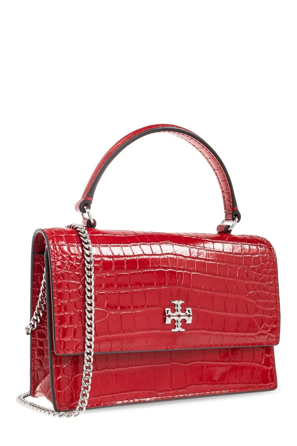T Monogram Patent Leather Shoulder Bag