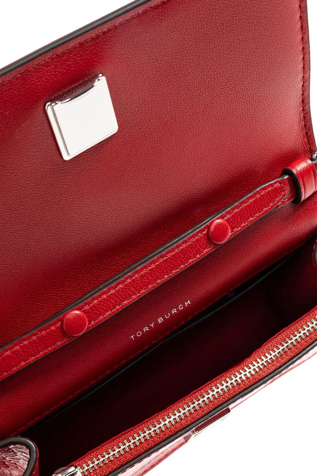 T Monogram Patent Leather Shoulder Bag