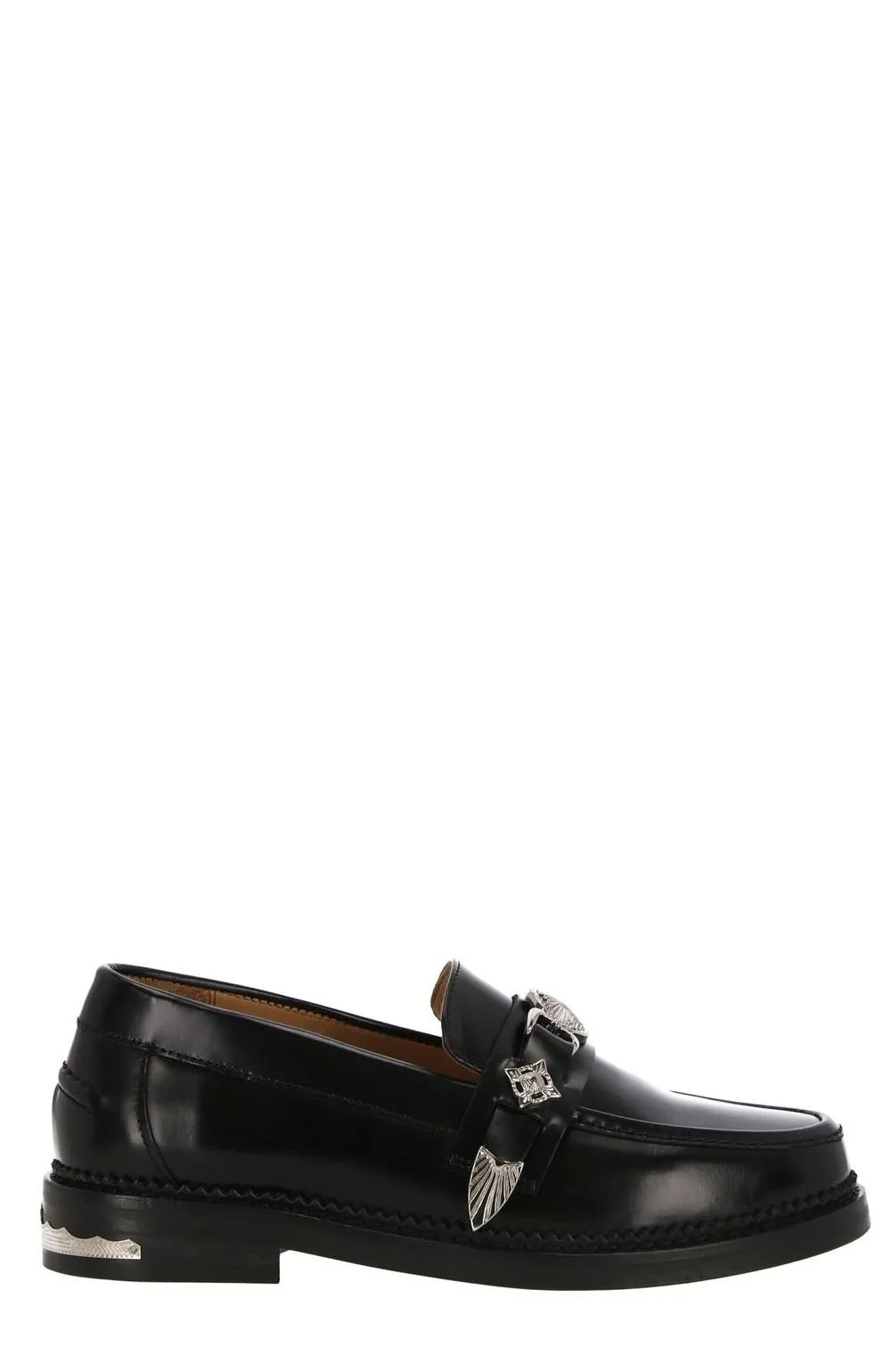Loafers With Metal Buckle