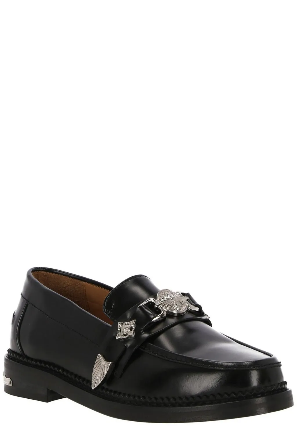 Loafers With Metal Buckle