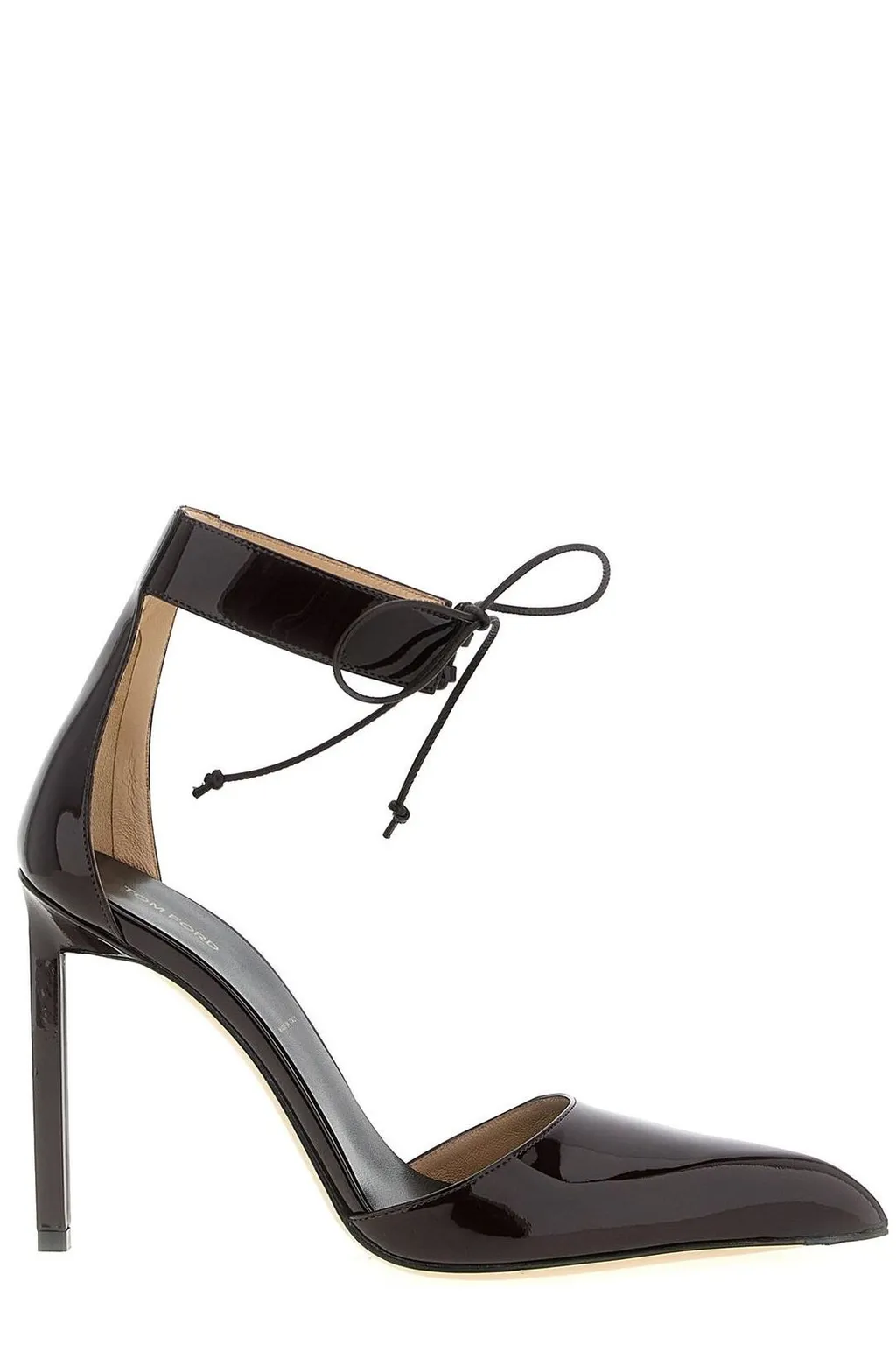 Pointed-Toe D'orsay Pumps With Ankle Strap