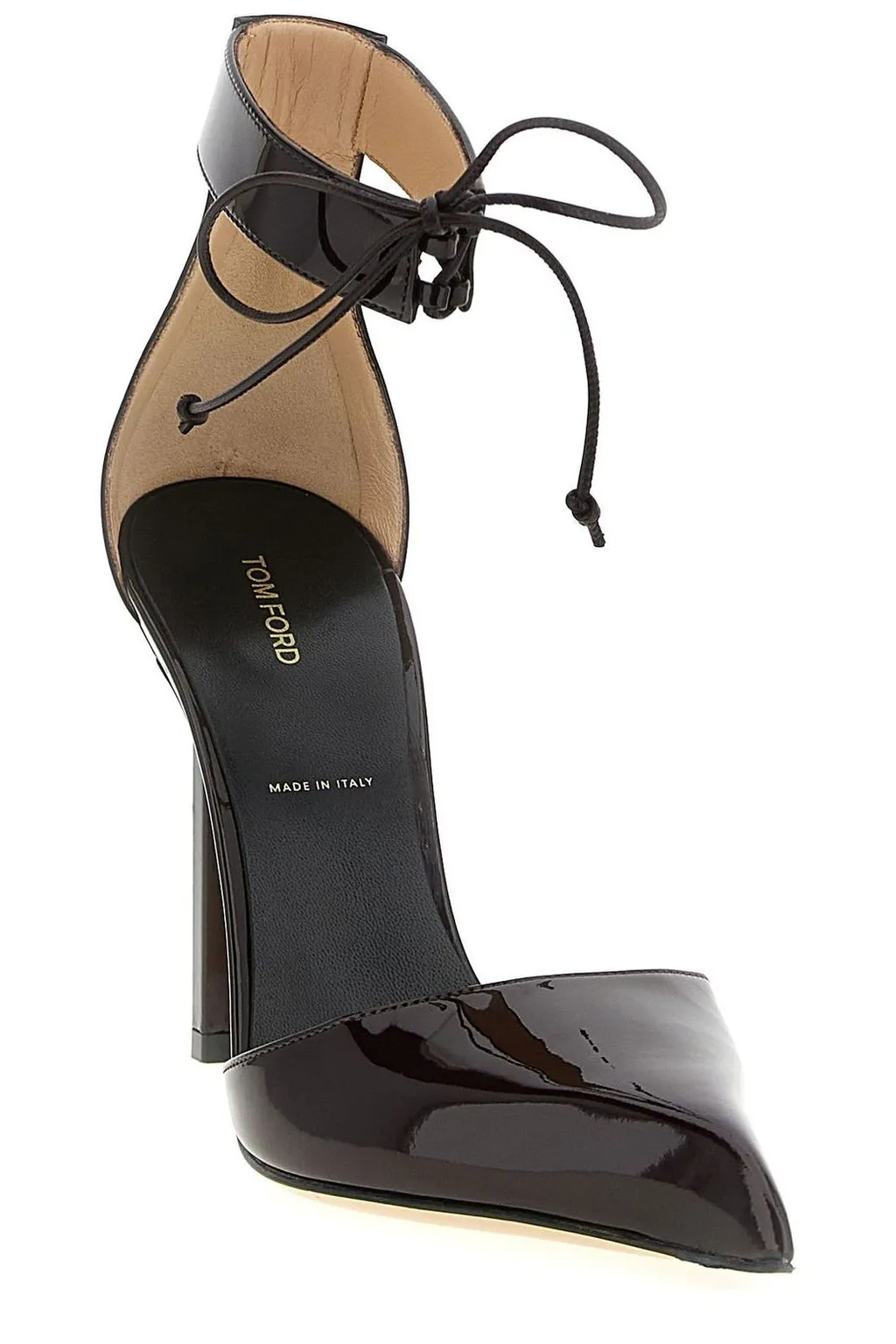 Pointed-Toe D'orsay Pumps With Ankle Strap