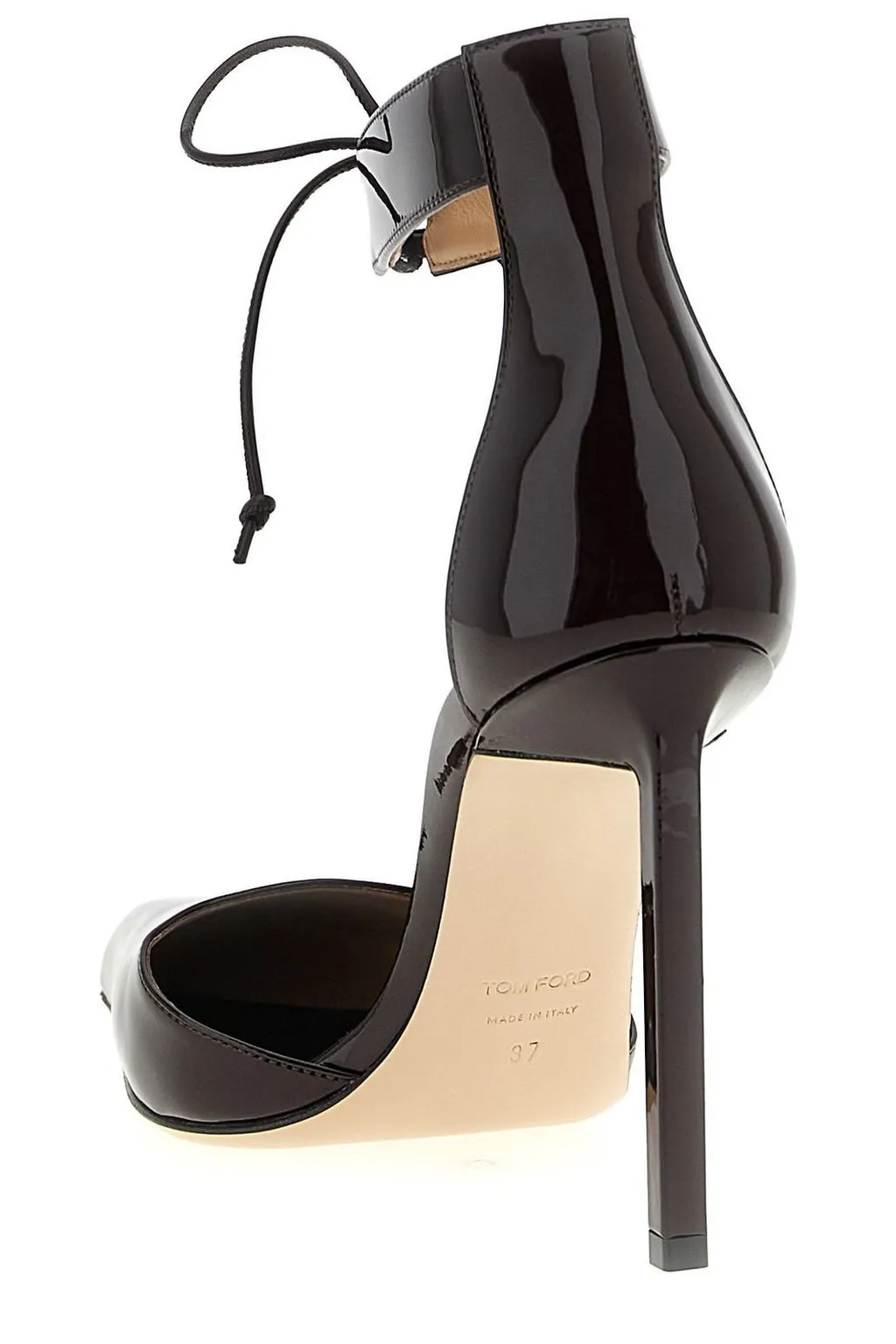 Pointed-Toe D'orsay Pumps With Ankle Strap