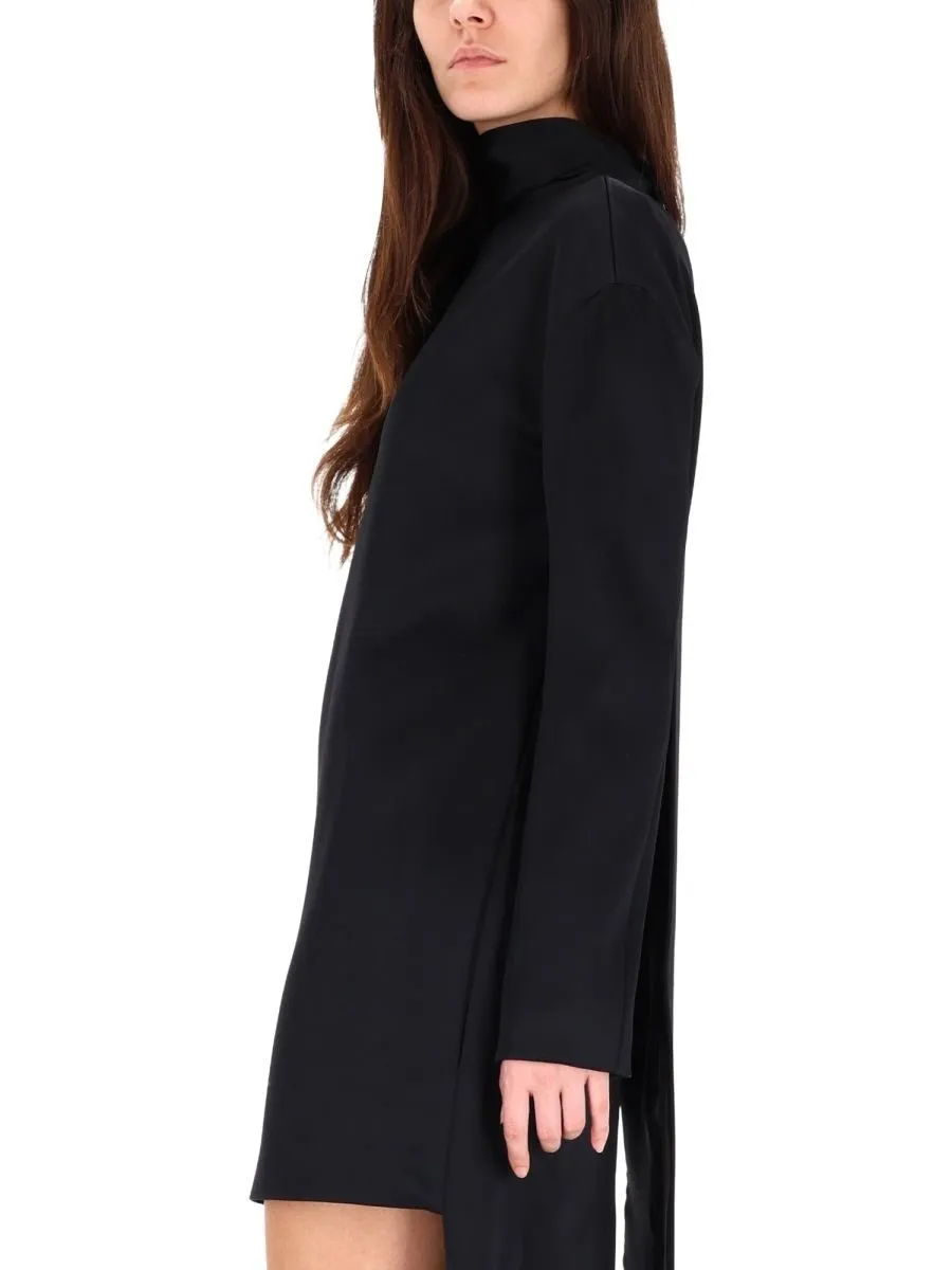 Turtleneck Dress With Train