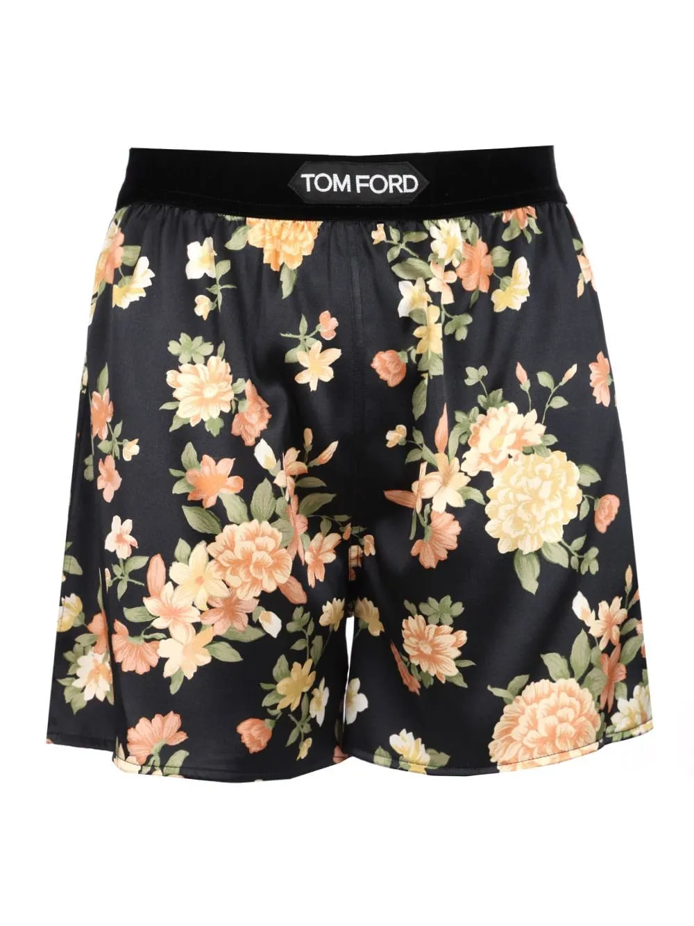 Floral Print Silk Boxer Shorts