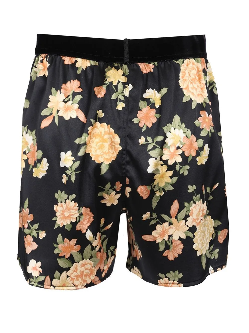 Floral Print Silk Boxer Shorts