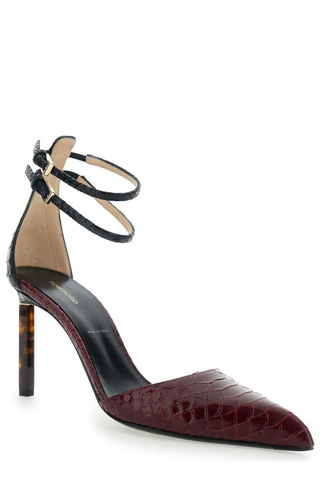 Pointed Toe Ankle Strap Pumps