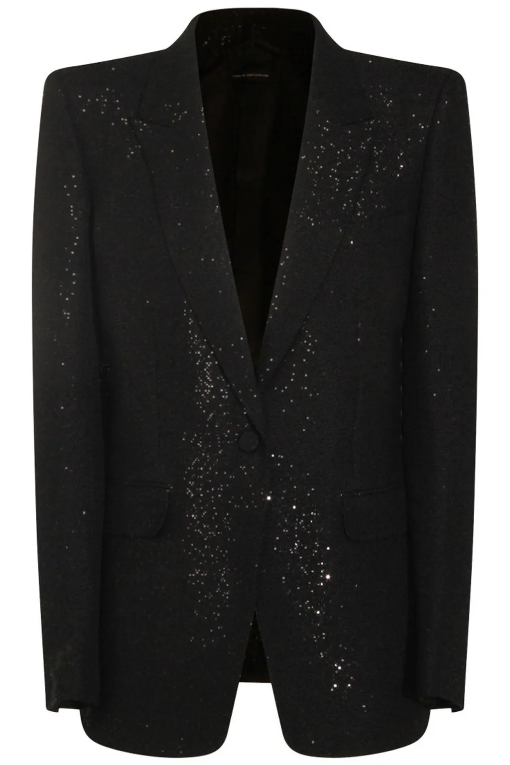 Blazer With All-Over Crystal Embellishment