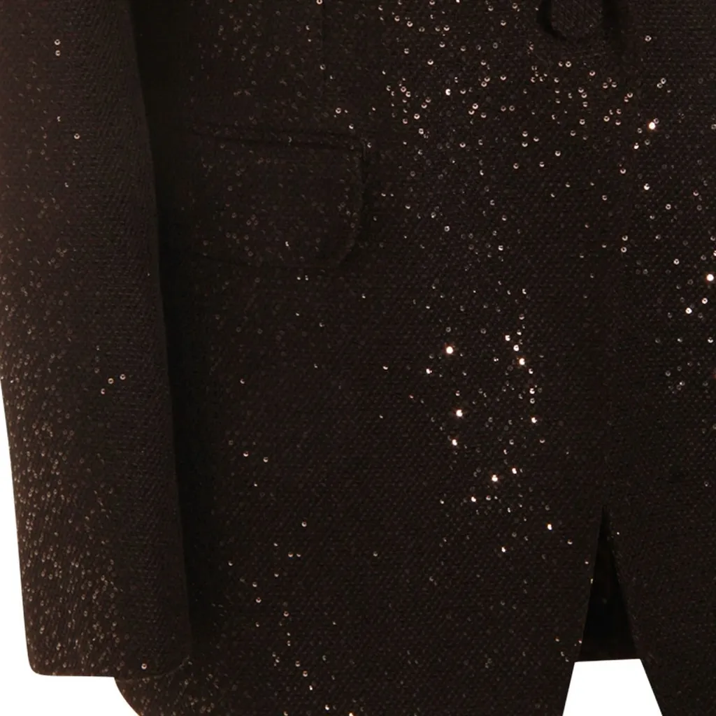 Blazer With All-Over Crystal Embellishment