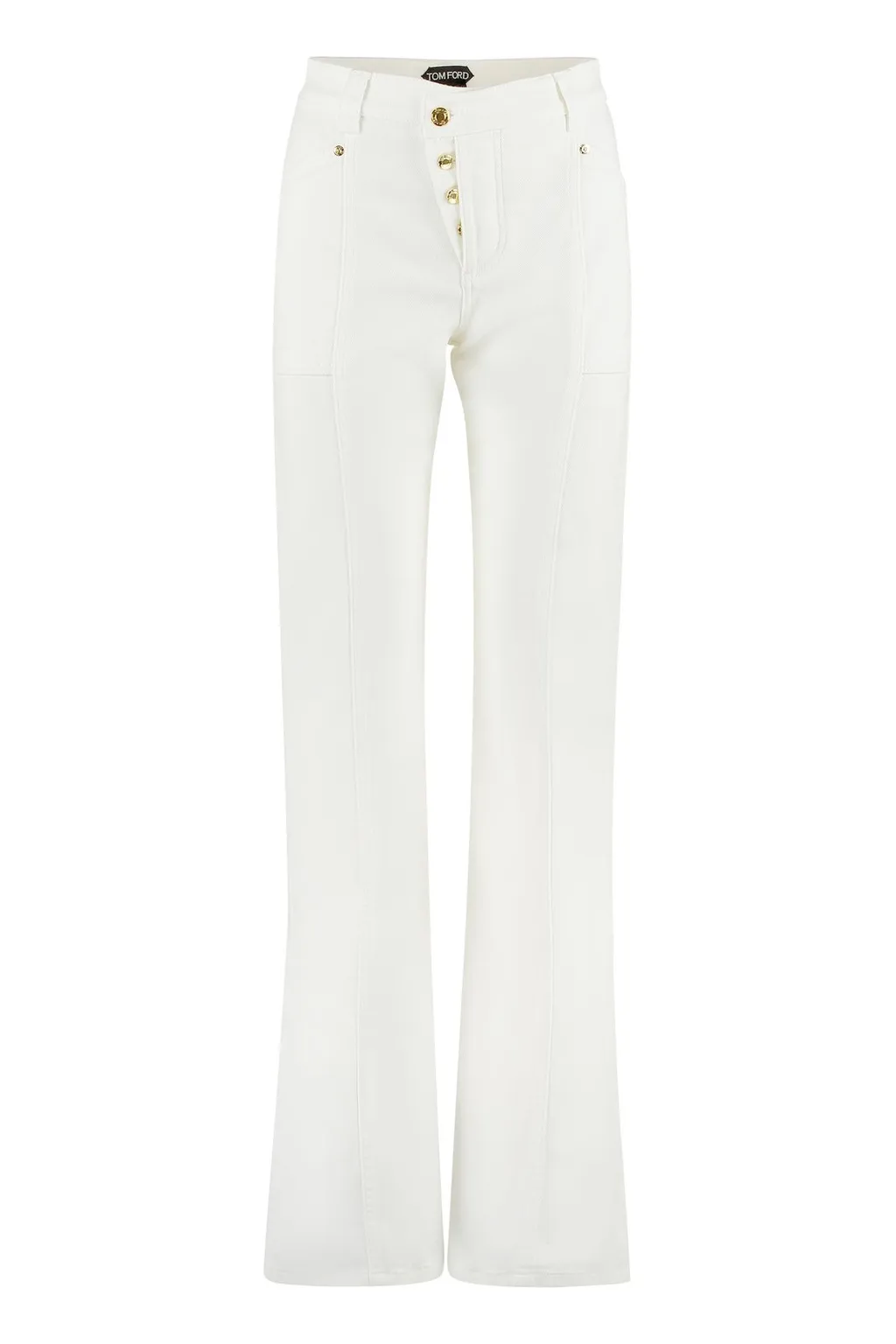 High-Waisted Flared Jeans