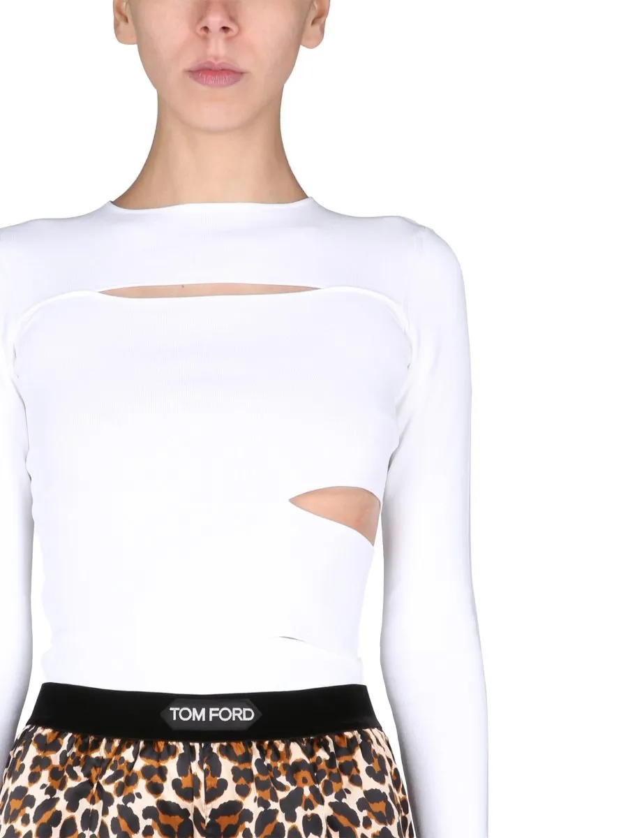 Long Sleeve Cutout Top