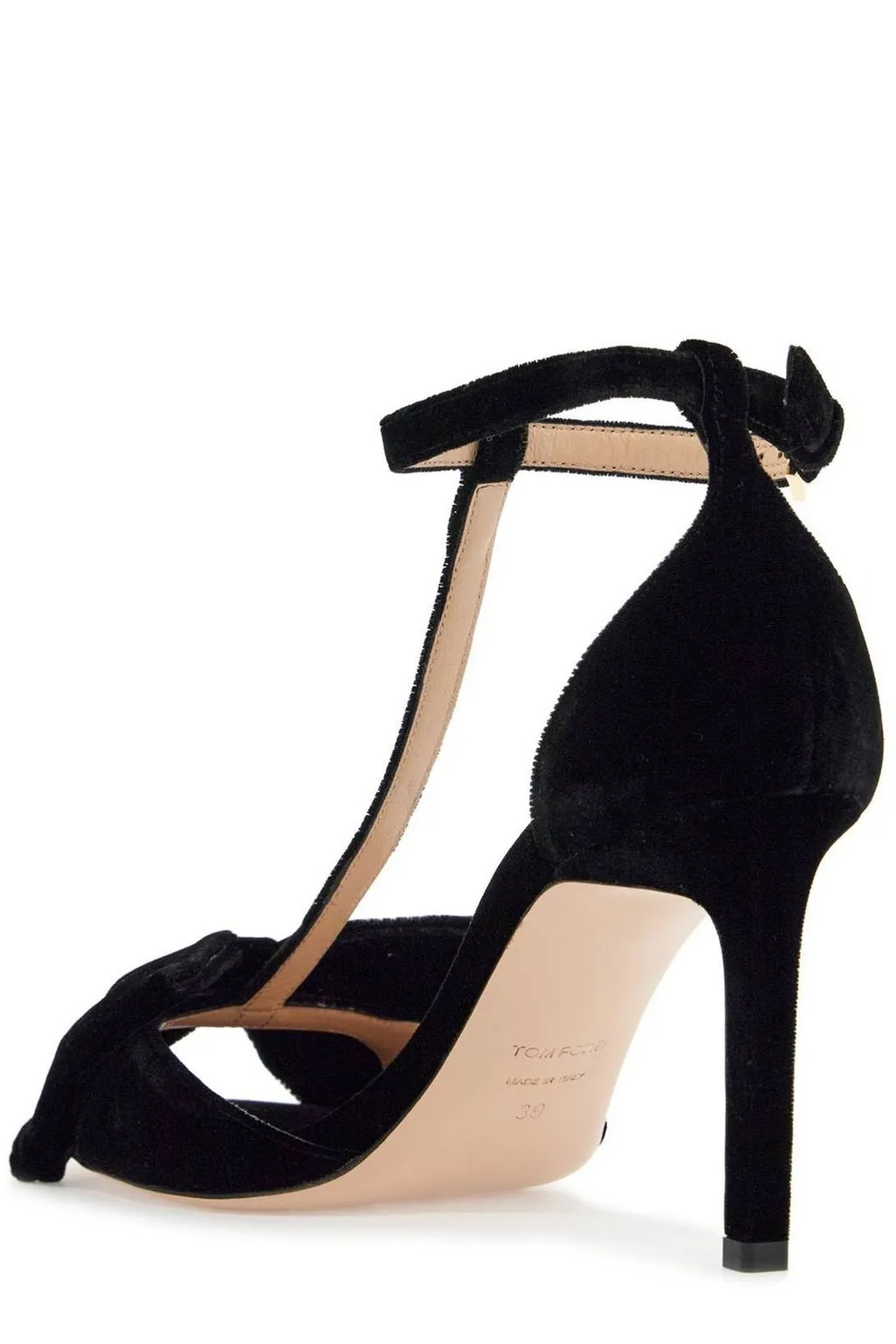 Bow-Detailed T-Bar Sandals