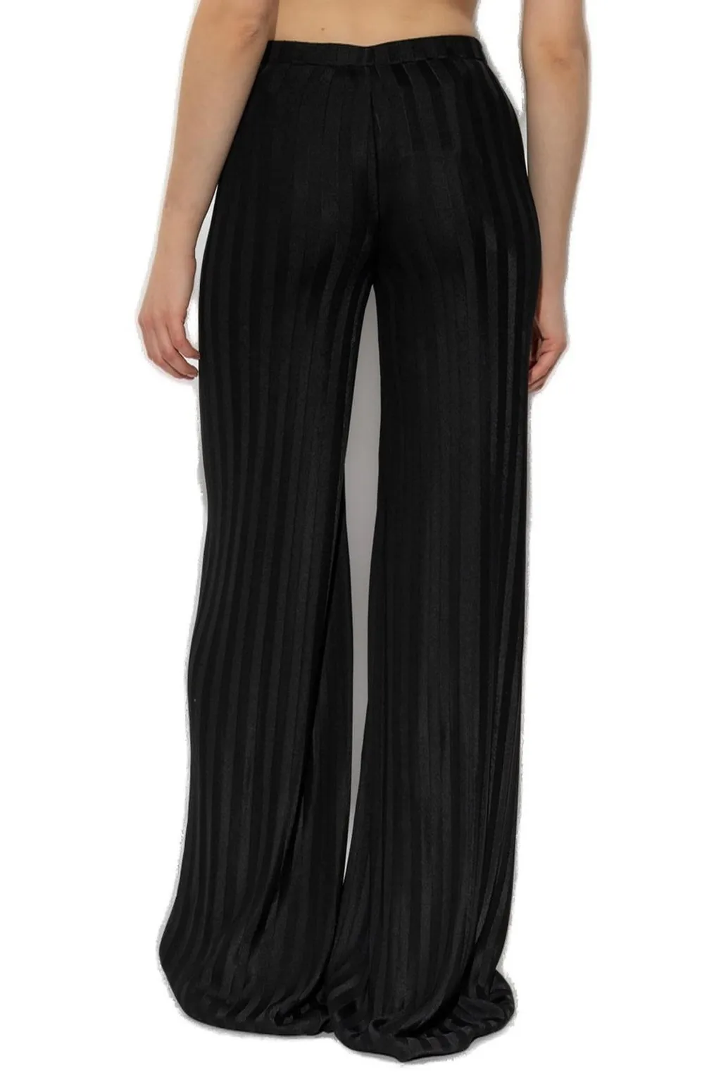 Wide-Leg Striped Trousers