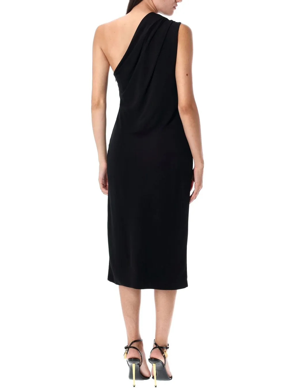 One-Shoulder Draped Dress