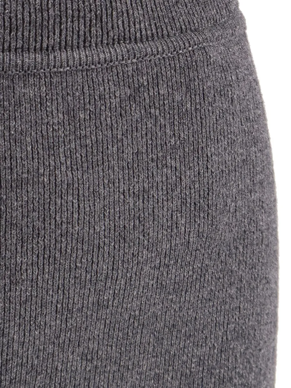 Ribbed Knit Maxi Skirt