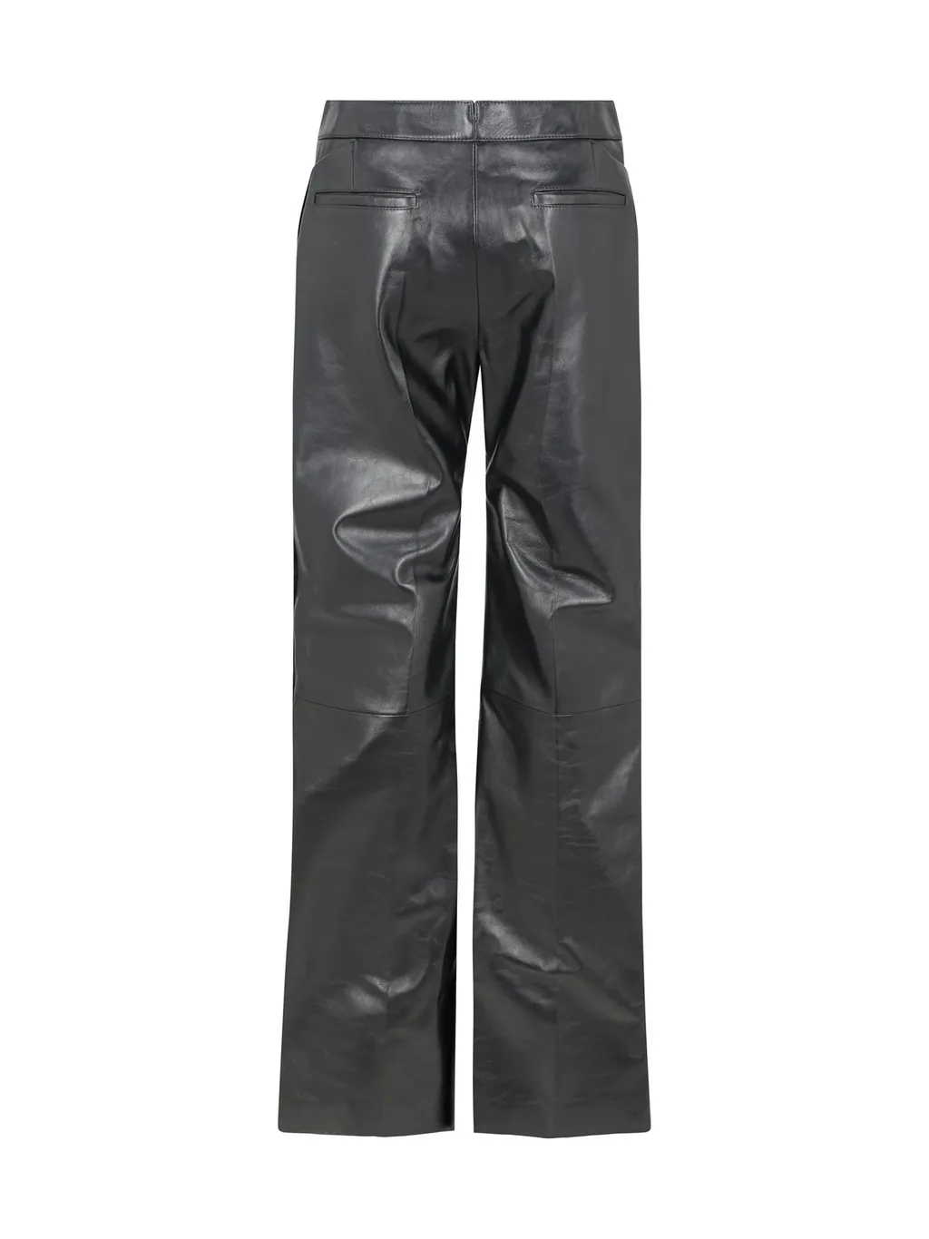 Wide-Leg Leather Trousers