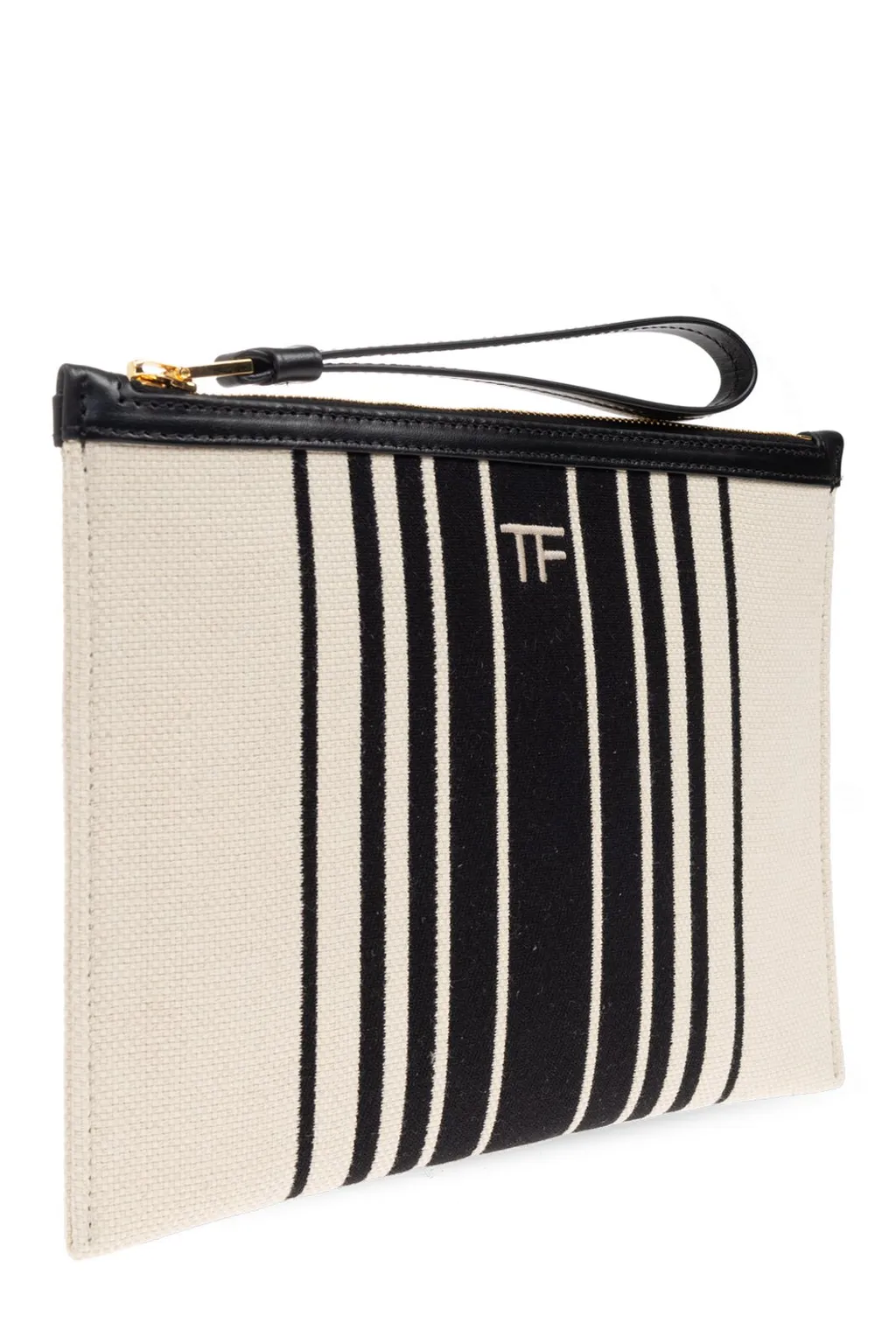 Striped Canvas Pouch