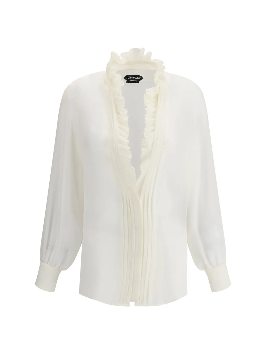 Ruffled Silk Blouse