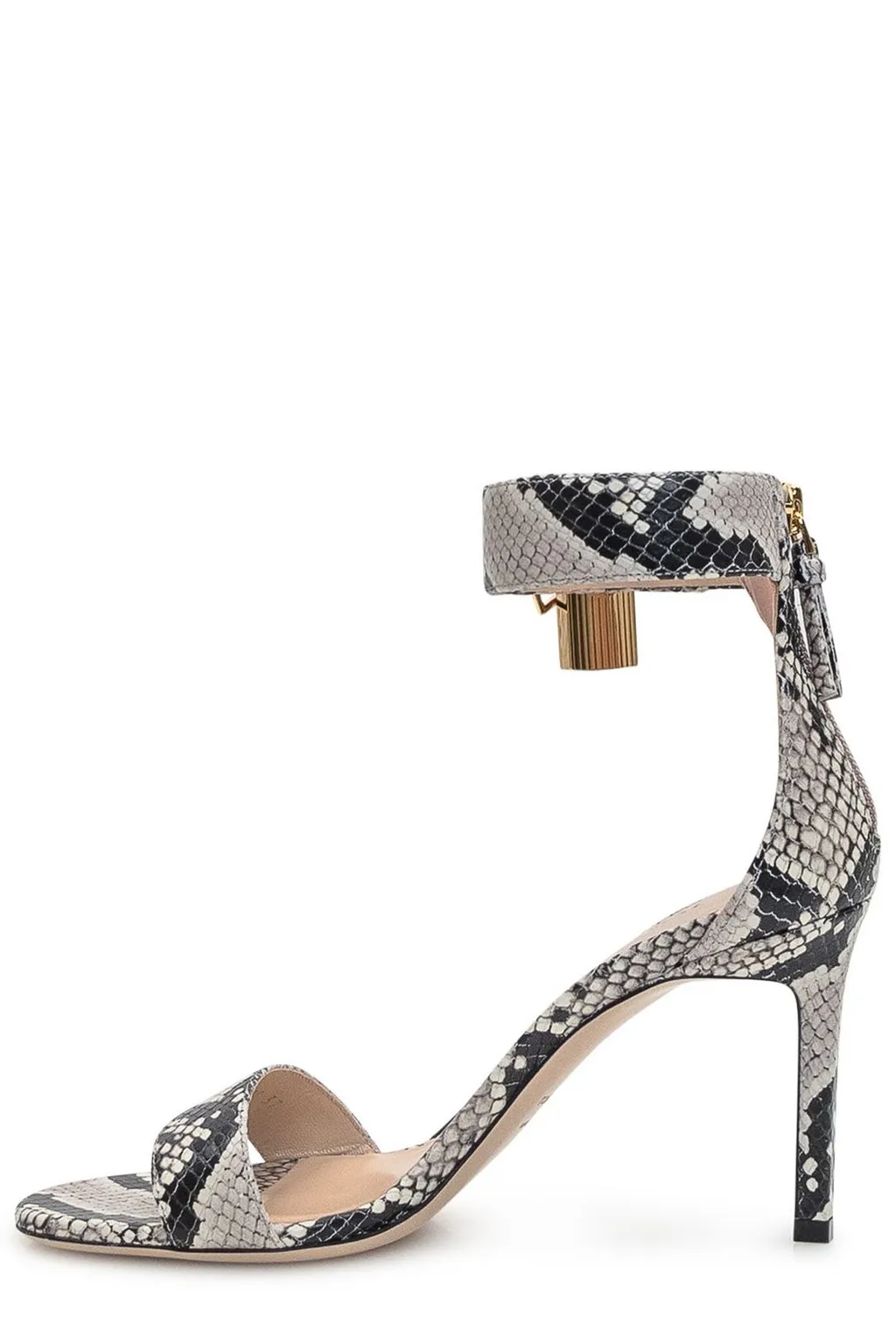 Ankle Strap Sandals With Padlock Detail