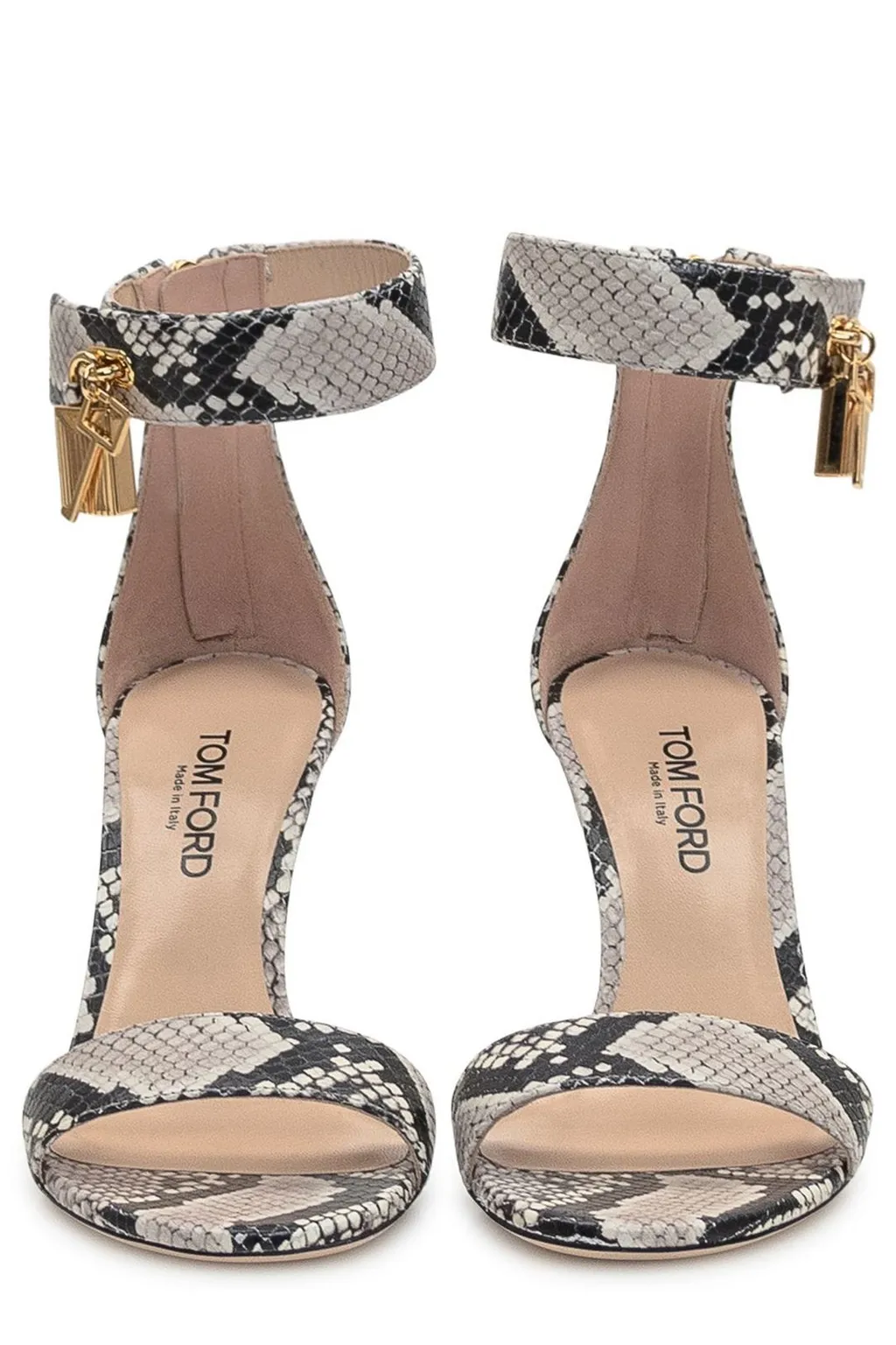 Ankle Strap Sandals With Padlock Detail