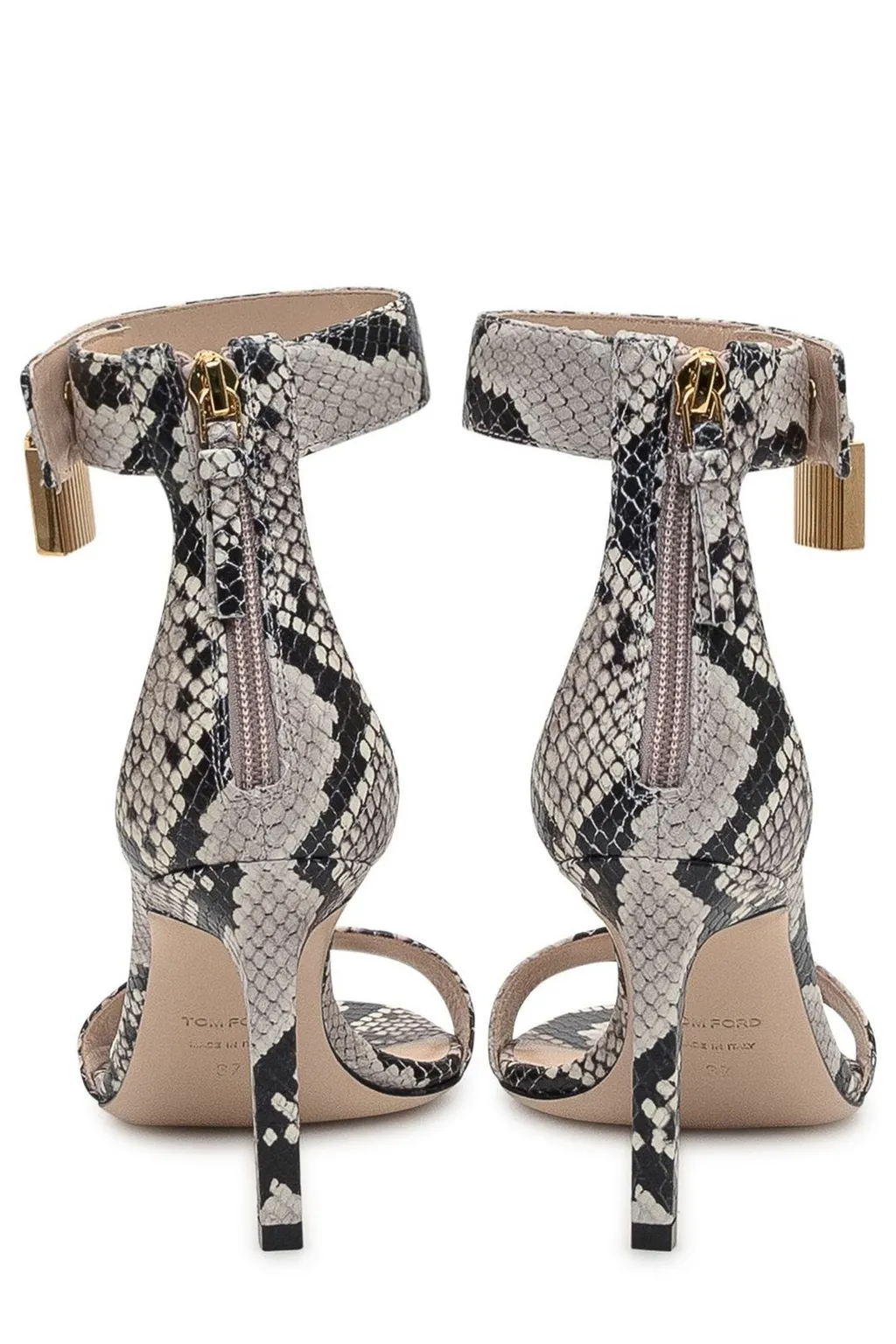 Ankle Strap Sandals With Padlock Detail