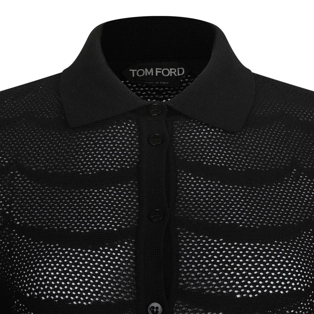 Mesh Button-Up Shirt