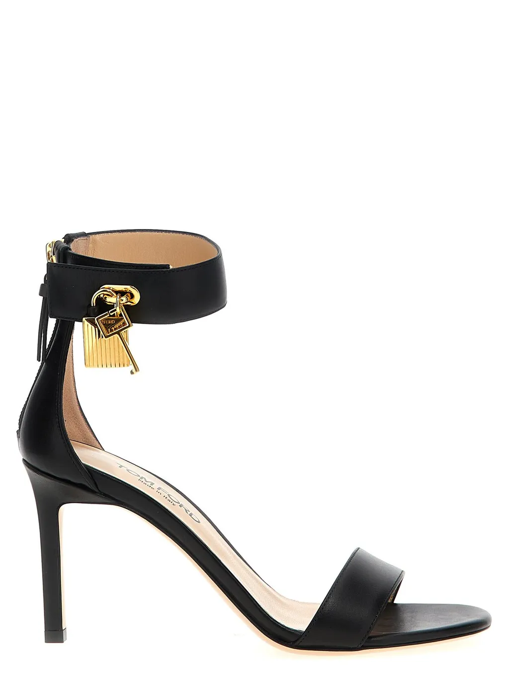 Ankle Strap Sandals With Padlock Detail