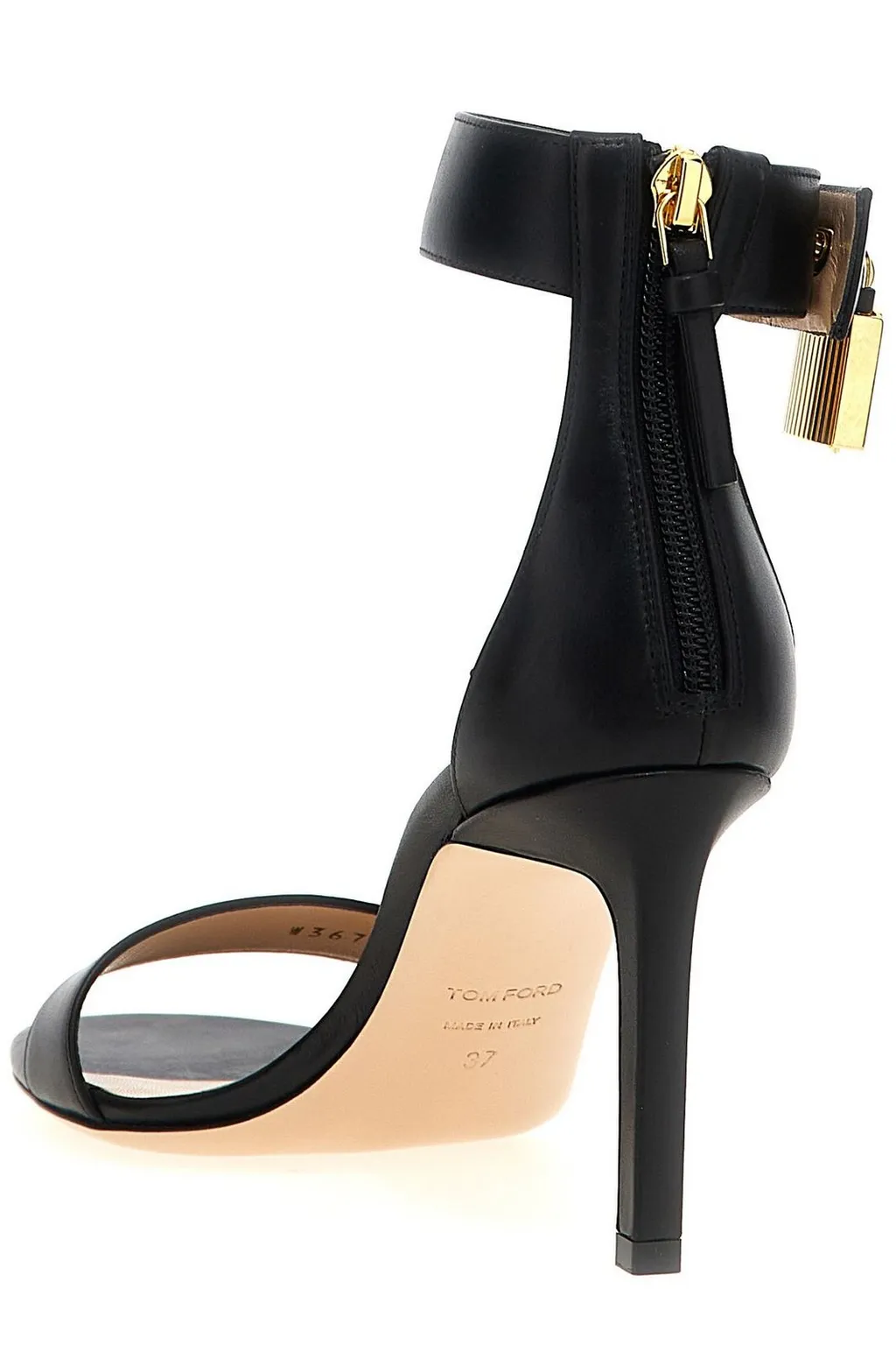 Ankle Strap Sandals With Padlock Detail