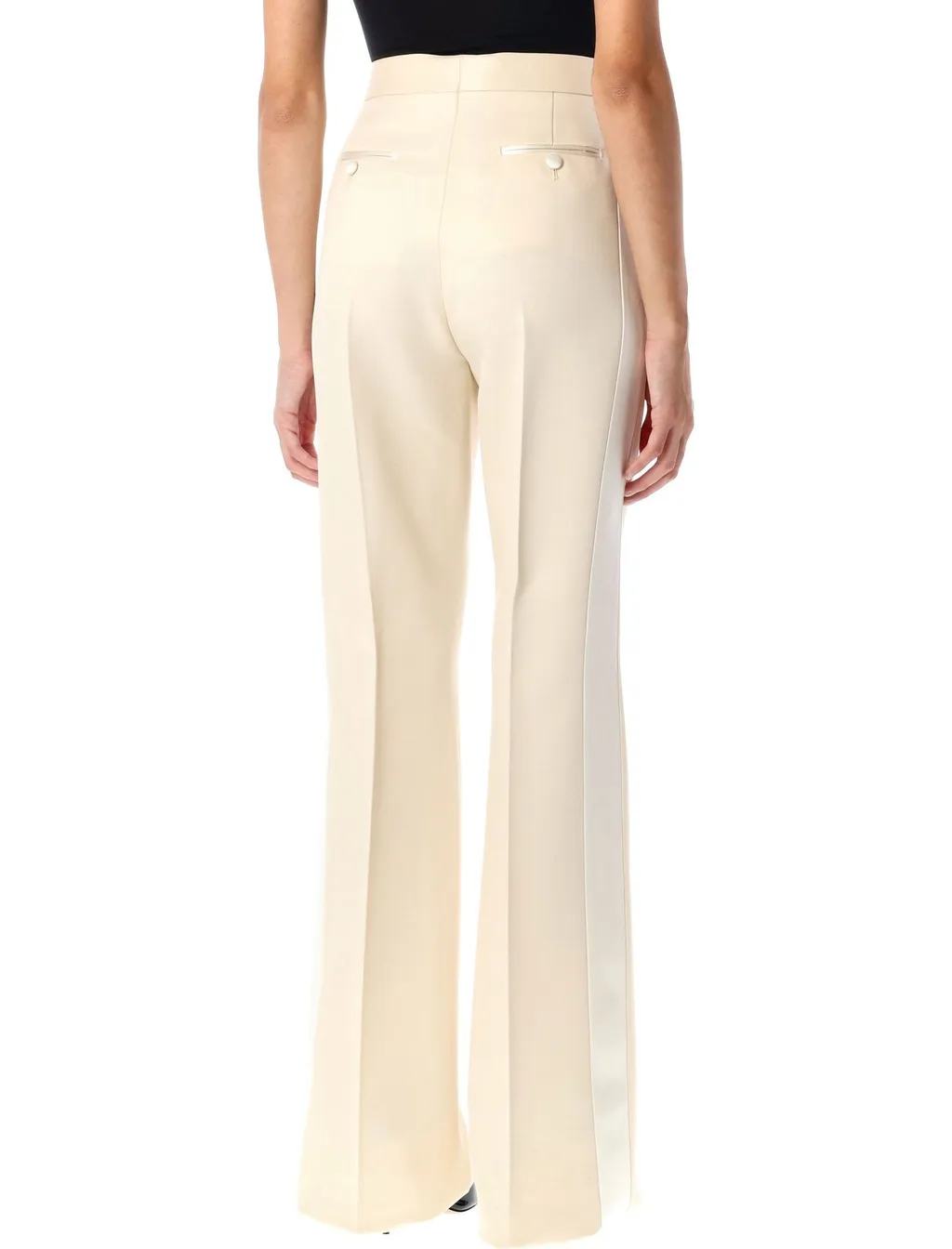 High-Waisted Flared Trousers