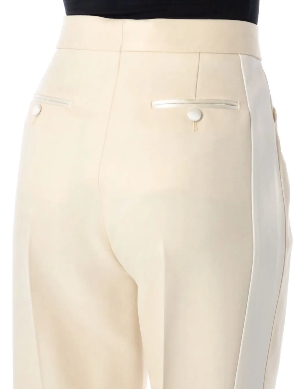 High-Waisted Flared Trousers